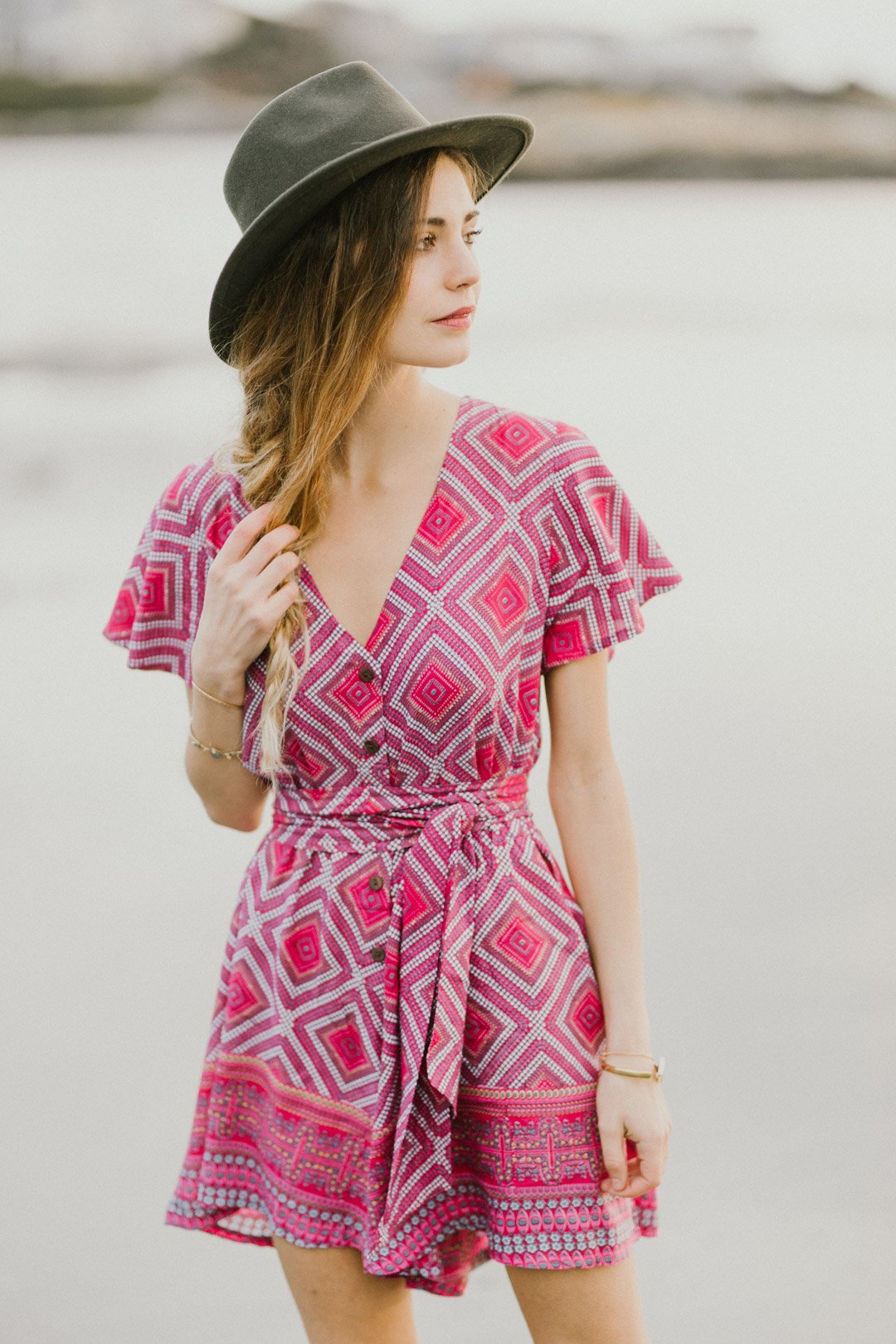 Kaia Romper | Pink | 100% Rayon (Sizes: XS-XL) ~ Made in Bali/Designed in Victoria, BC