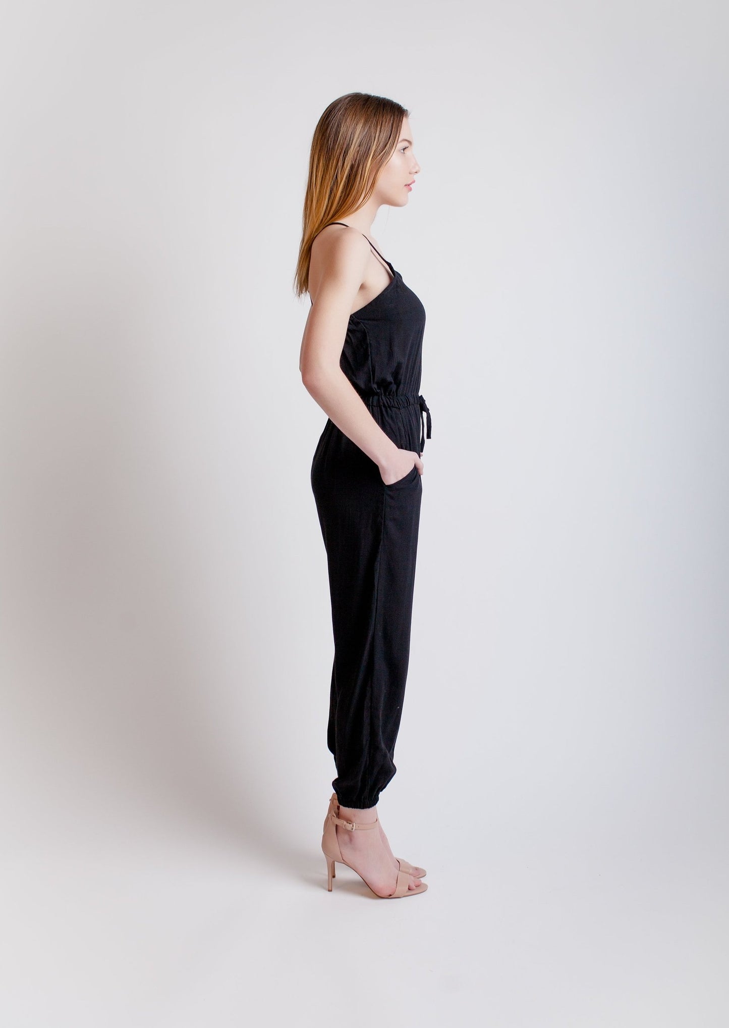 Juliette Jumpsuit |  Black | 100% Rayon ~ Made in Bali/Designed in Victoria, BC