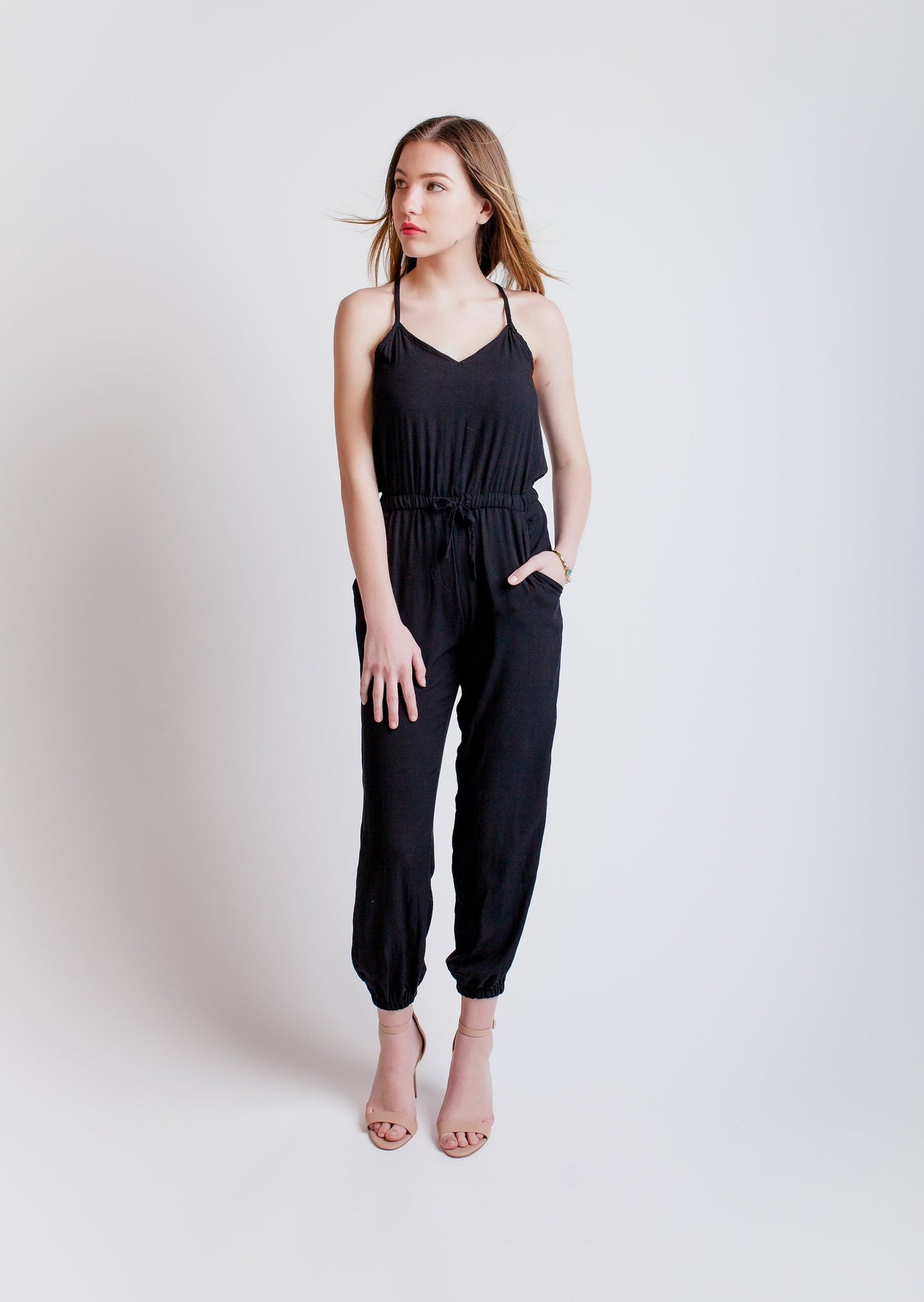 Juliette Jumpsuit |  Black | 100% Rayon ~ Made in Bali/Designed in Victoria, BC