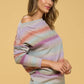 Brushed Ombre Knit Off the Shoulder Top (Sizes: S-3X) (Sale Price: $96.89 CAD)