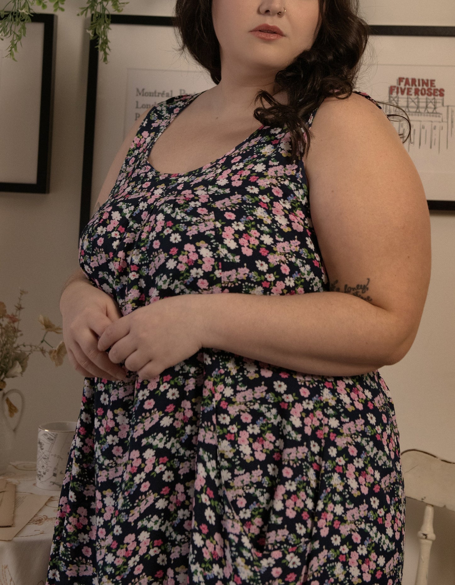 Louise Short Dress Ditsy Floral Print A-Line