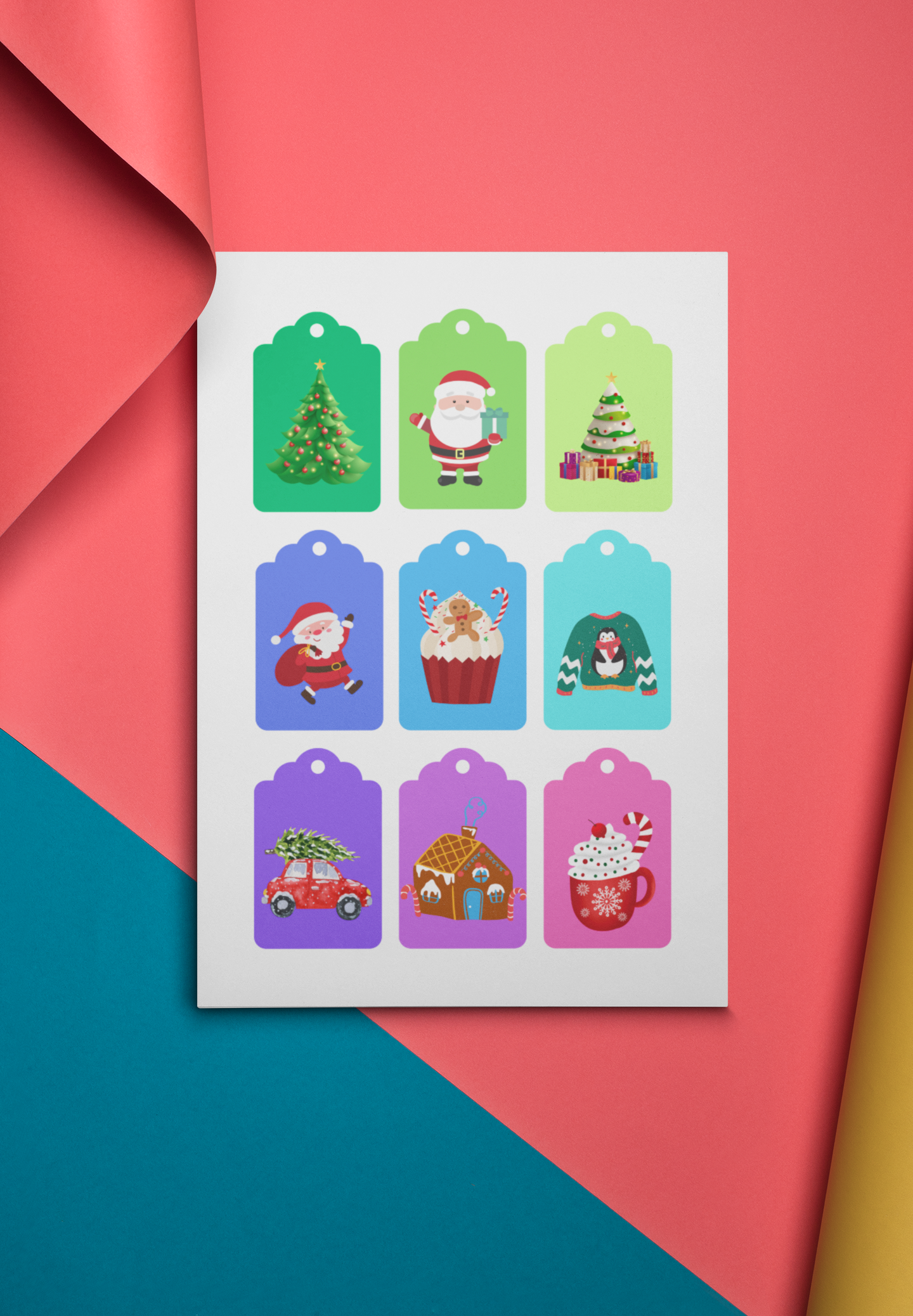 Vibrant Holiday Mix Gift Tags - Printable Digital Download ~ Sharon Dawn Collection (50% OFF - Sale Price - $3.00 CAD)