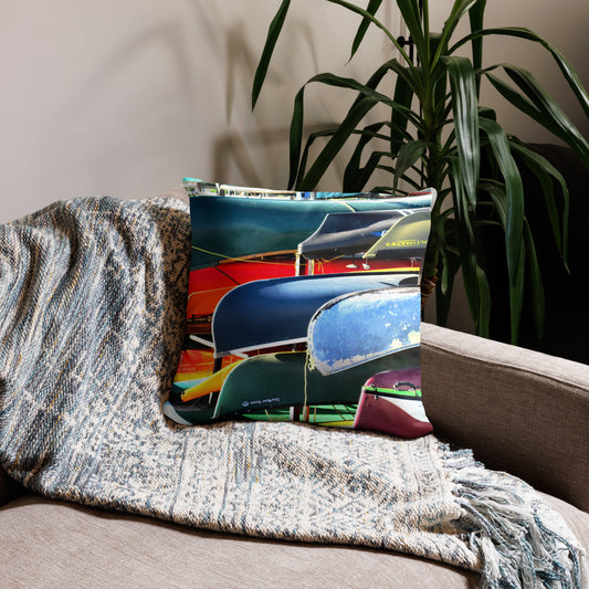 Canoes - Basic Pillow ~ Sharon Dawn Collection (Sale Price: $49.99 CAD)