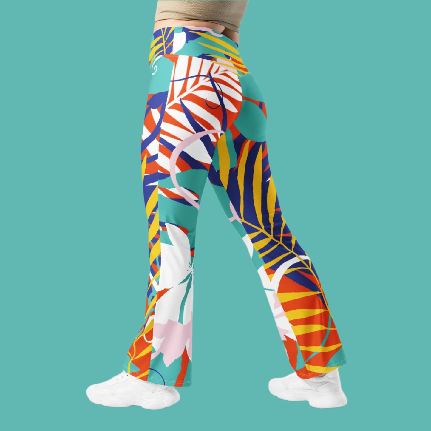 Tropical Sunrise - Flare leggings (Sale Price $80.99 CAD)