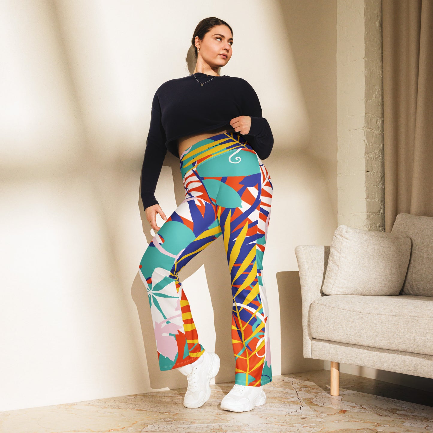 Tropical Sunrise - Flare leggings (Sale Price $80.99 CAD)