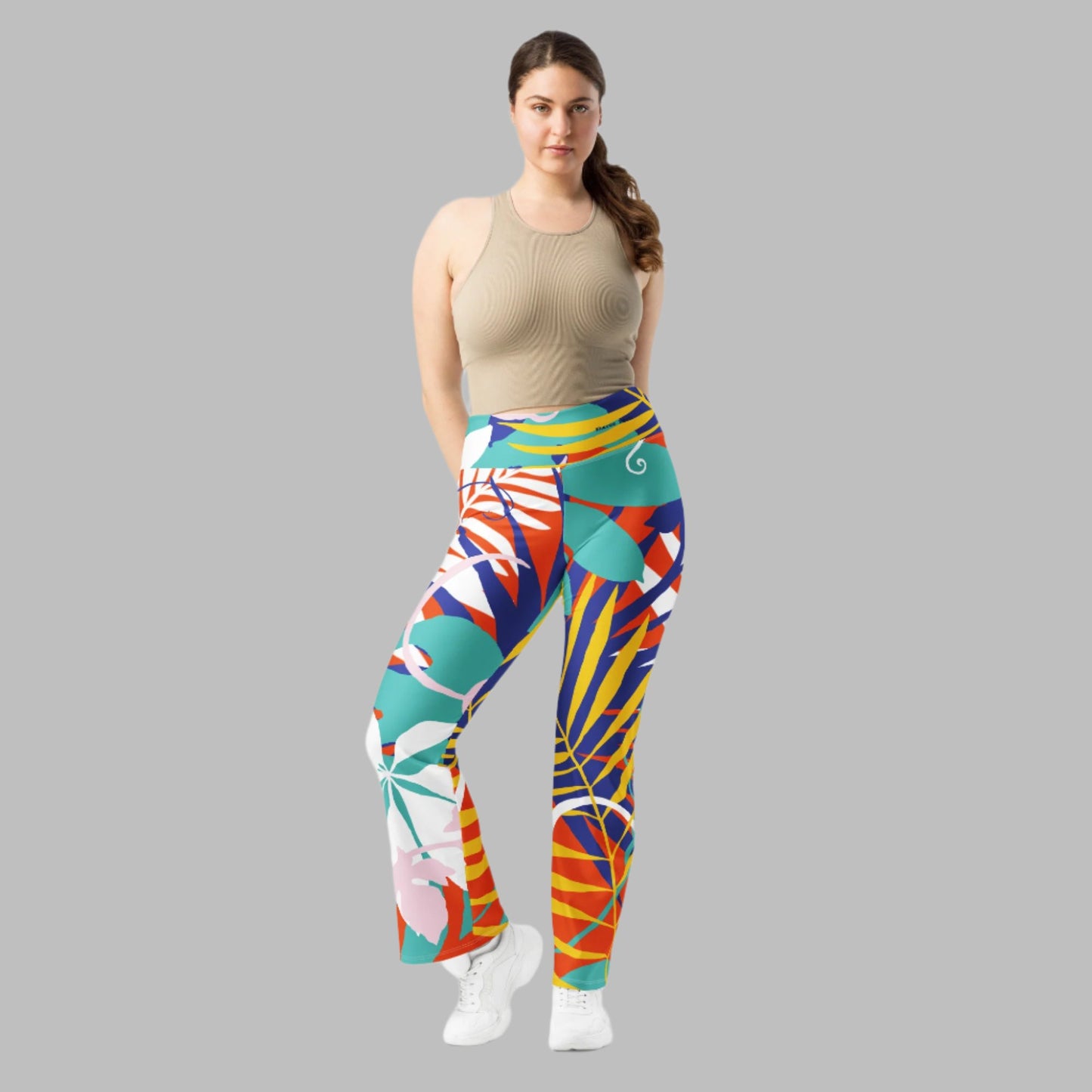 Tropical Sunrise - Flare leggings (Sale Price $80.99 CAD)