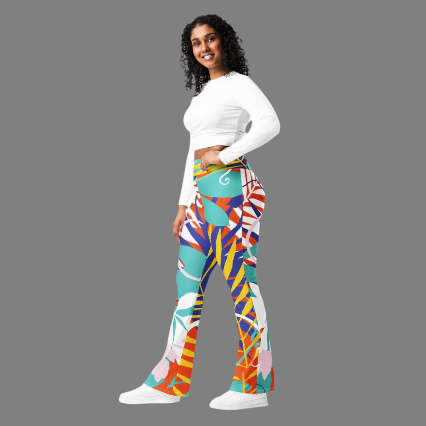 Tropical Sunrise - Flare leggings (Sale Price $80.99 CAD)