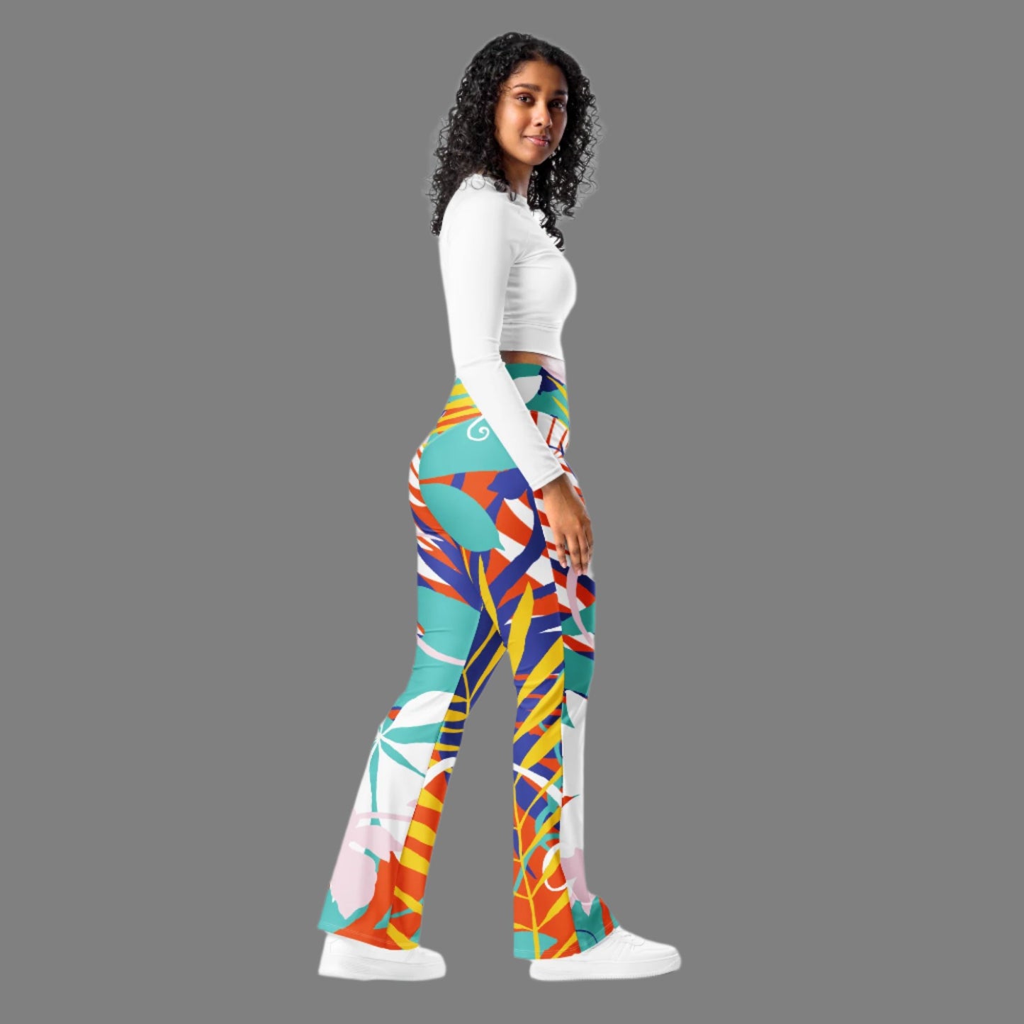 Tropical Sunrise - Flare leggings (Sale Price $80.99 CAD)