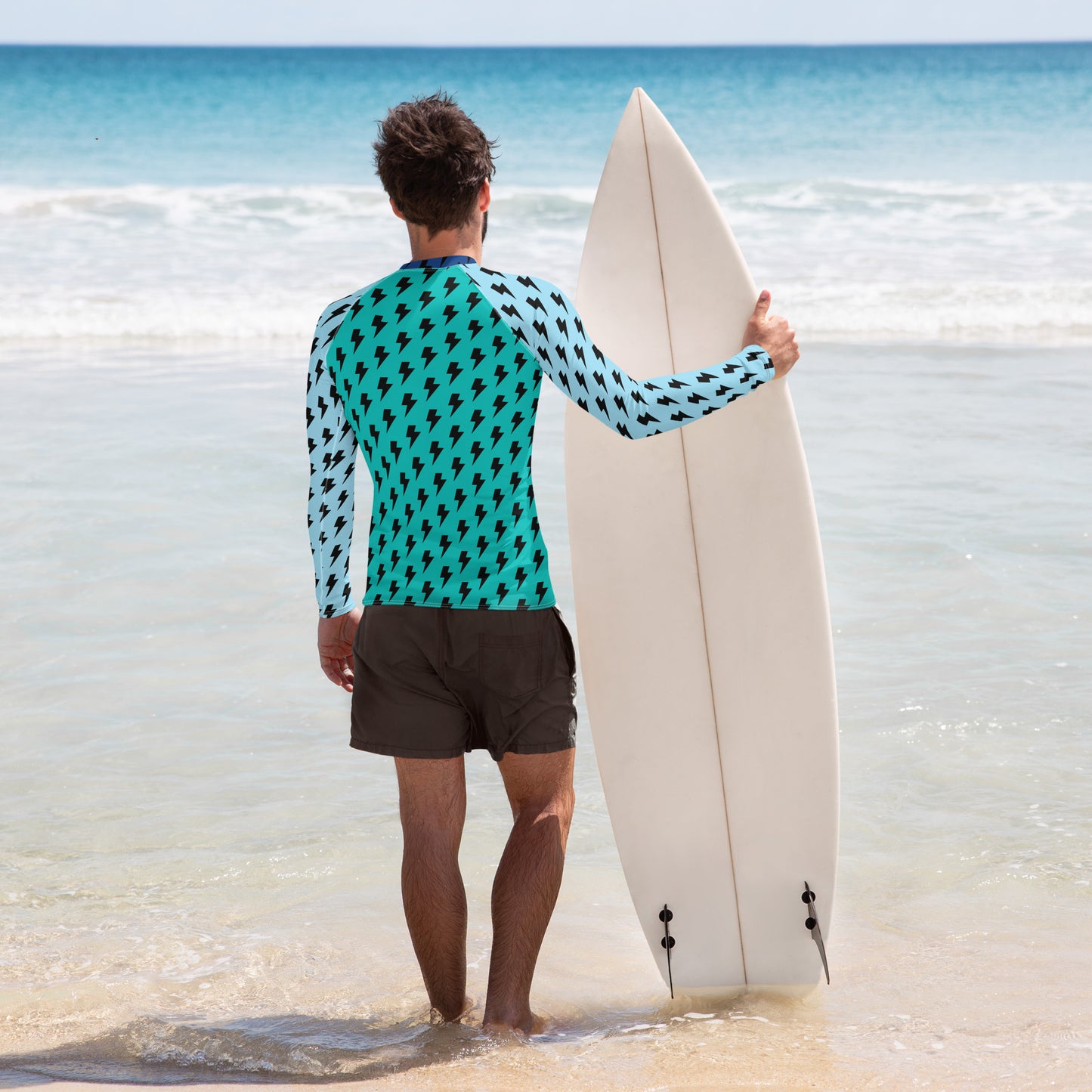 Lightening Bolt - Men's Rash Guard ~ Sharon Dawn Collection