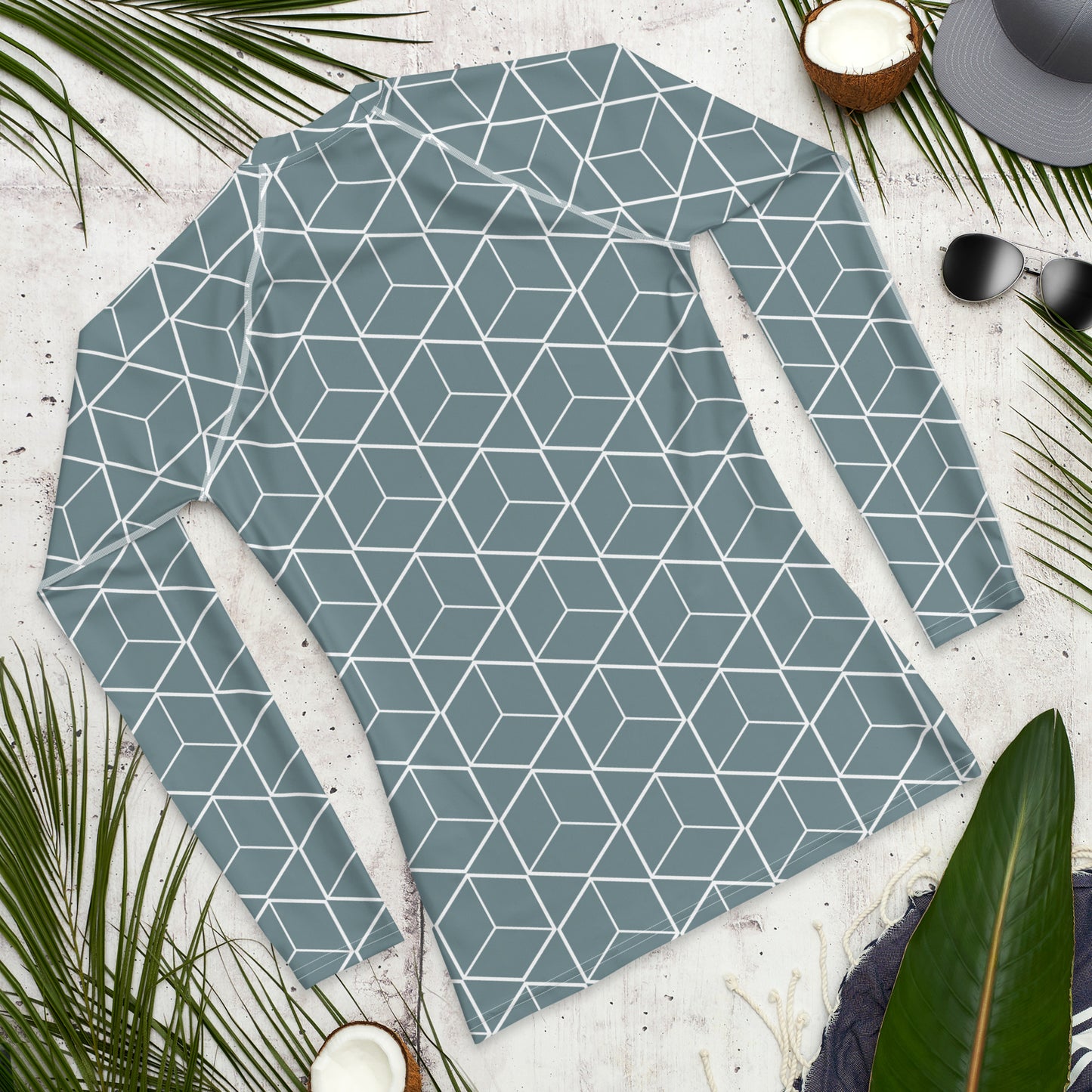 Hexagon - Men's Rash Guard ~ Sharon Dawn Collection