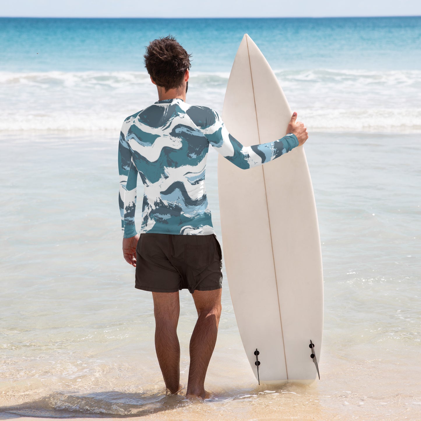 Brush Stroke - Men's Rash Guard ~ Sharon Dawn Collection