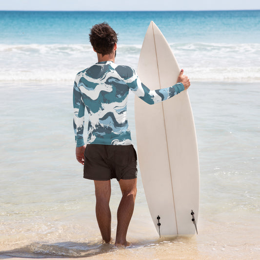 Brush Stroke - Men's Rash Guard ~ Sharon Dawn Collection