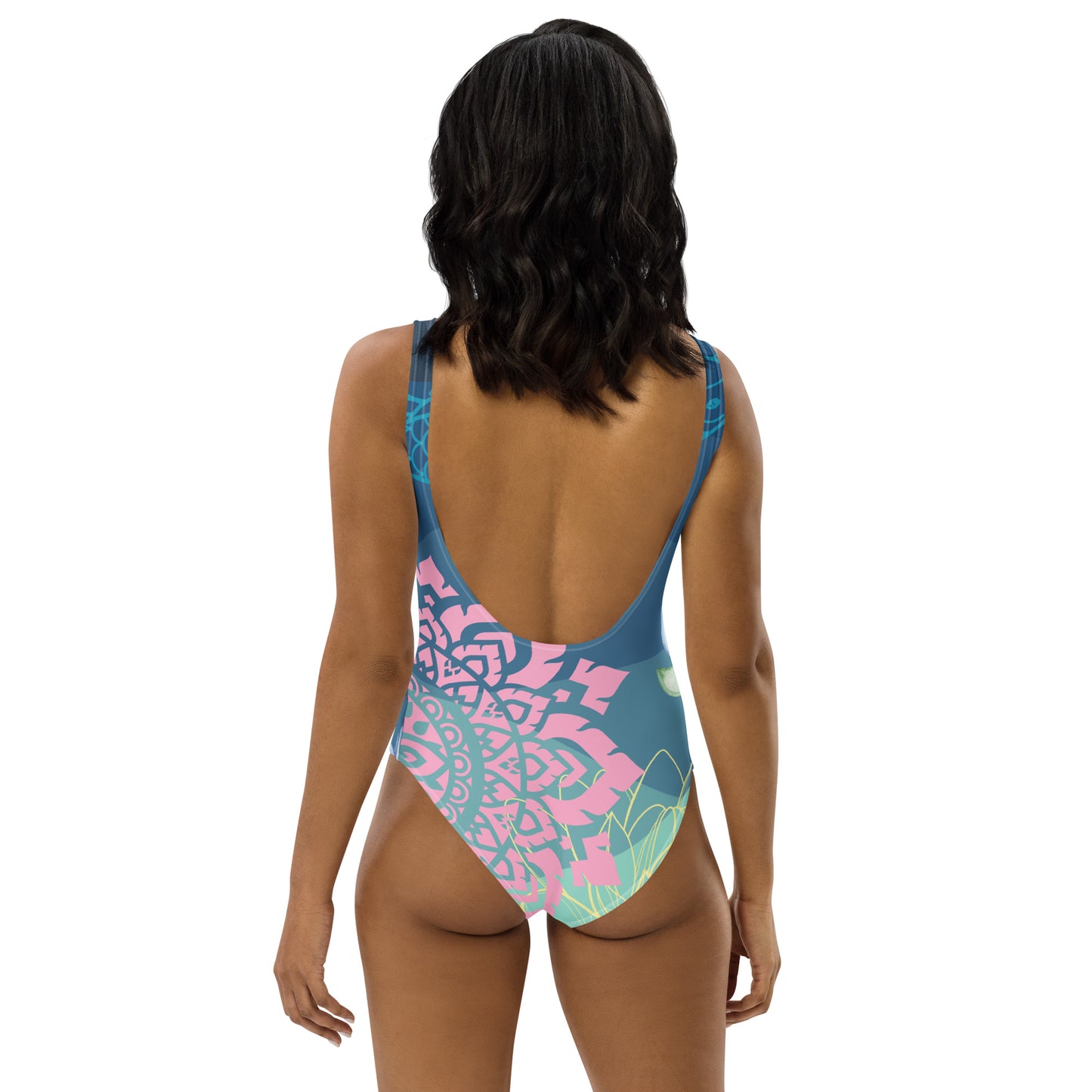 Lotus Dream - One-Piece Swimsuit - Chlorine Resistant - Double Front Layer ~ Sharon Dawn Collection (Sale Price: $60.99 CAD)