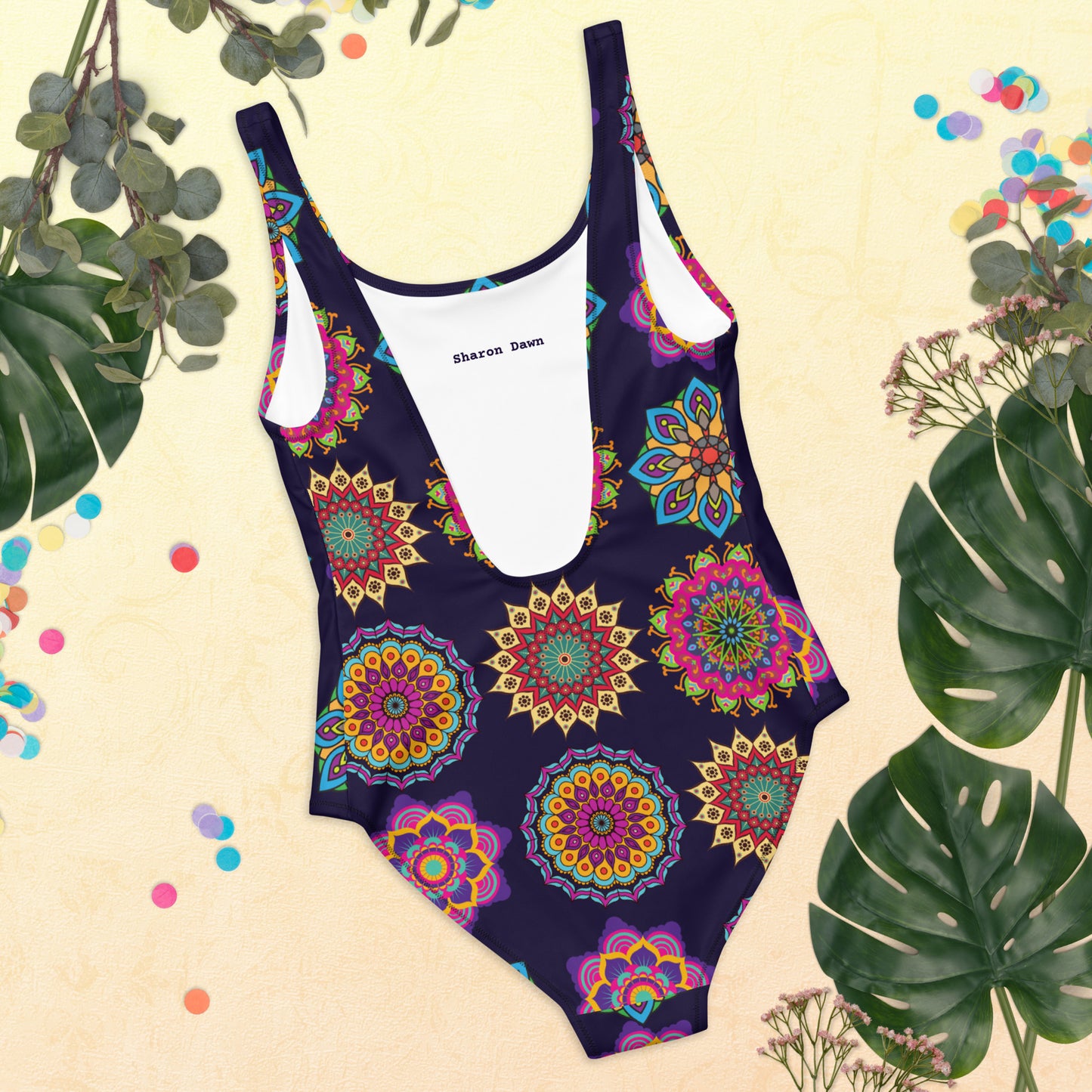 Kaleidoscope Mandala - One-Piece Swimsuit ~ Sharon Dawn Collection (Sale Price: $60.99 CAD)