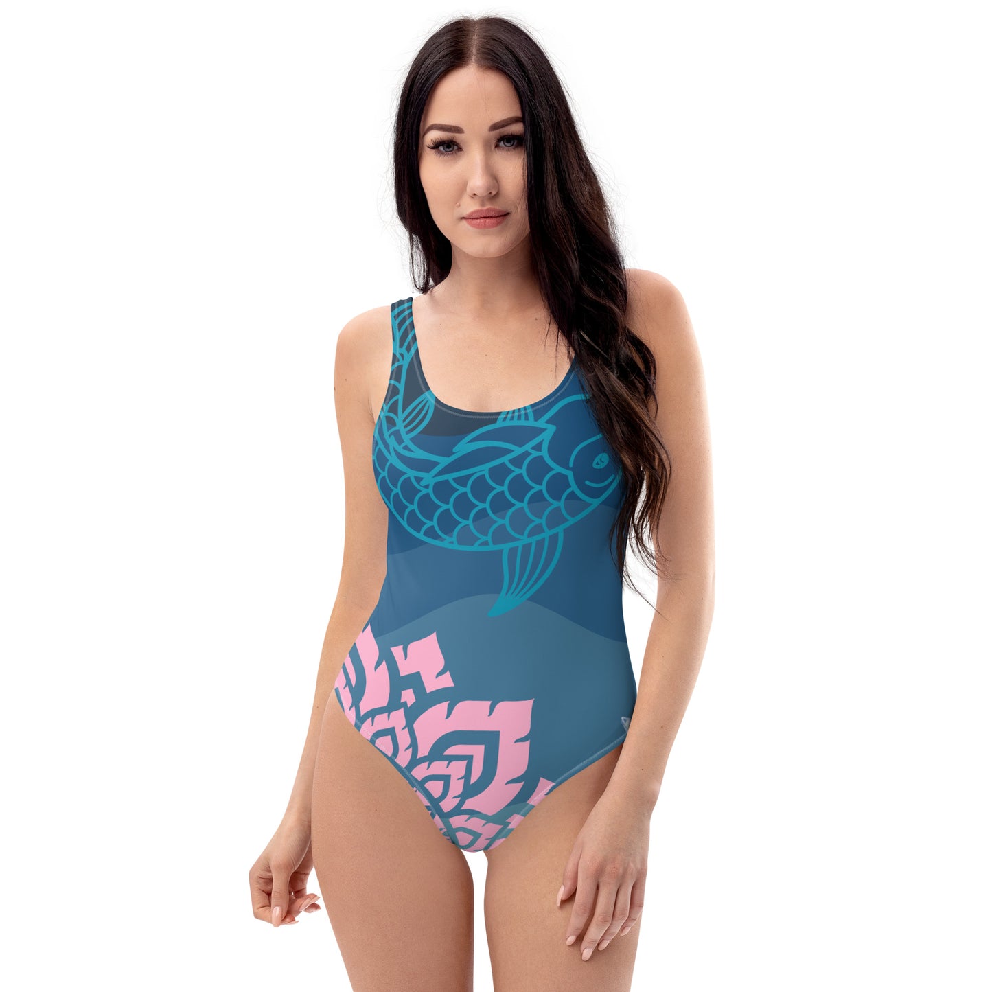 Lotus Dream - One-Piece Swimsuit - Chlorine Resistant - Double Front Layer ~ Sharon Dawn Collection (Sale Price: $60.99 CAD)