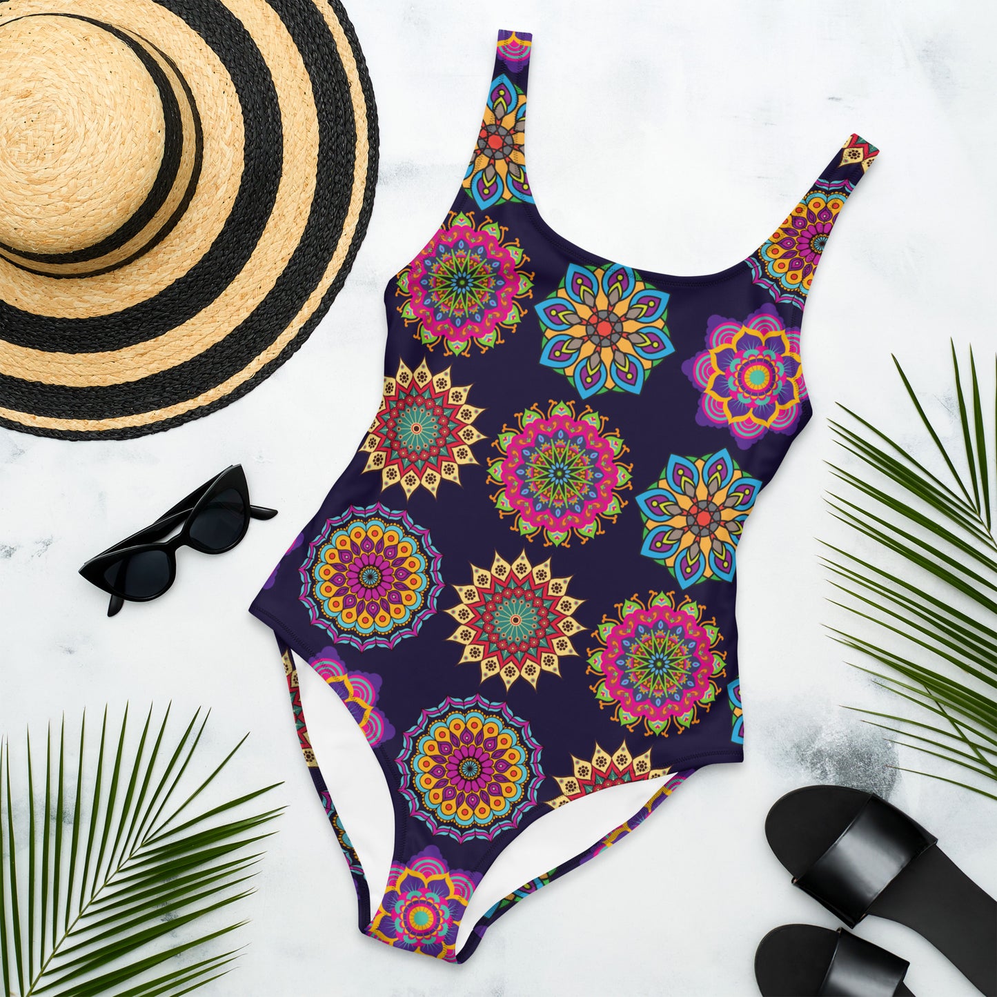 Kaleidoscope Mandala - One-Piece Swimsuit ~ Sharon Dawn Collection (Sale Price: $60.99 CAD)