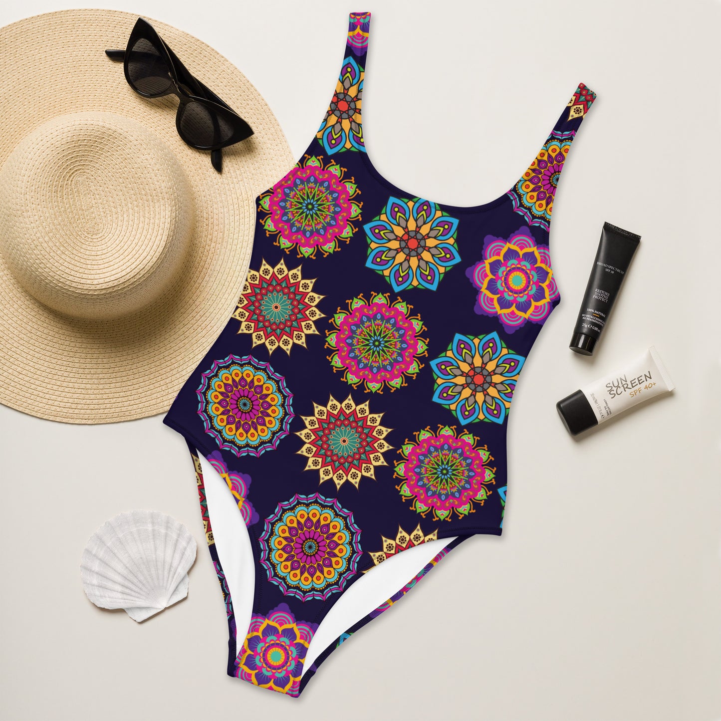 Kaleidoscope Mandala - One-Piece Swimsuit ~ Sharon Dawn Collection (Sale Price: $60.99 CAD)