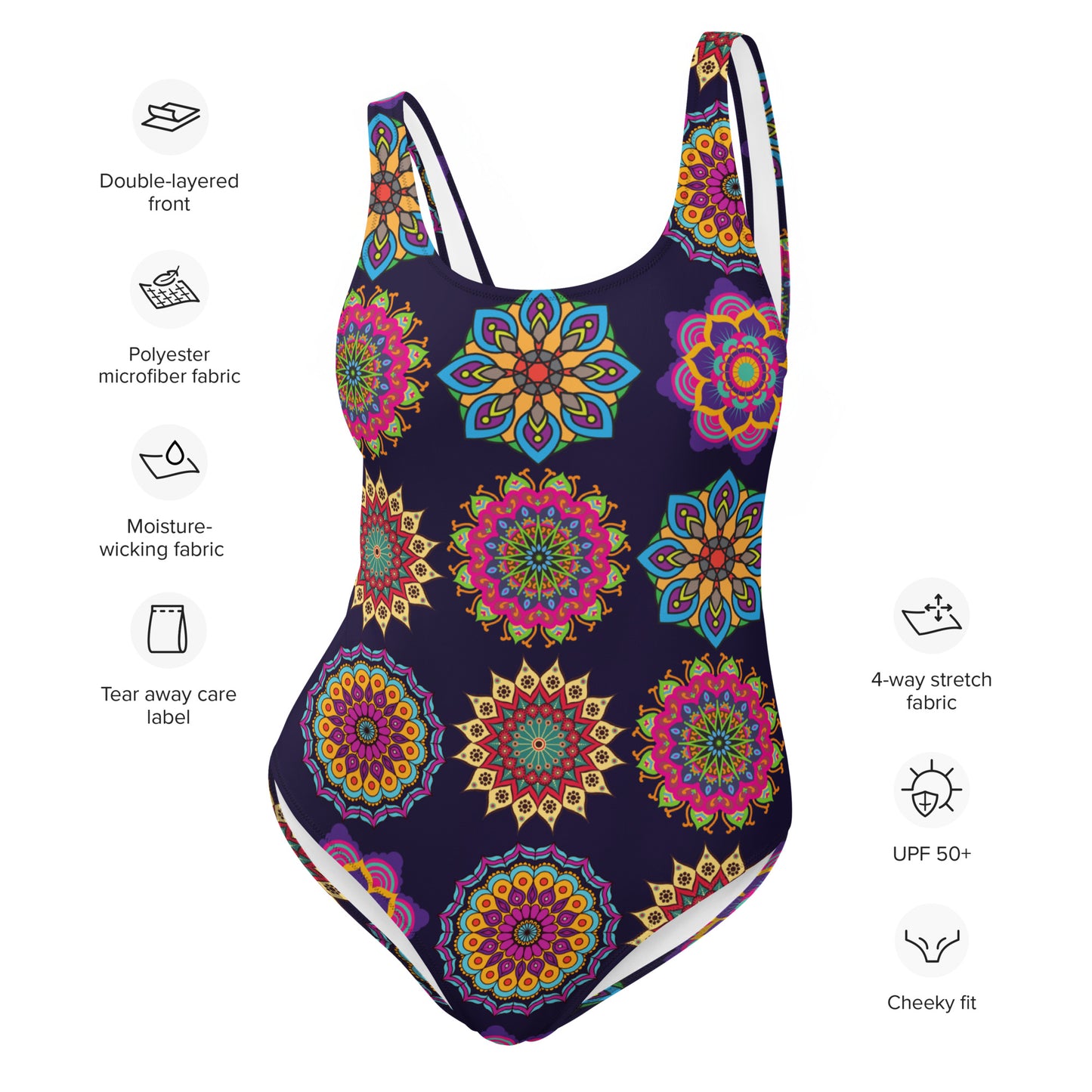 Kaleidoscope Mandala - One-Piece Swimsuit ~ Sharon Dawn Collection (Sale Price: $60.99 CAD)