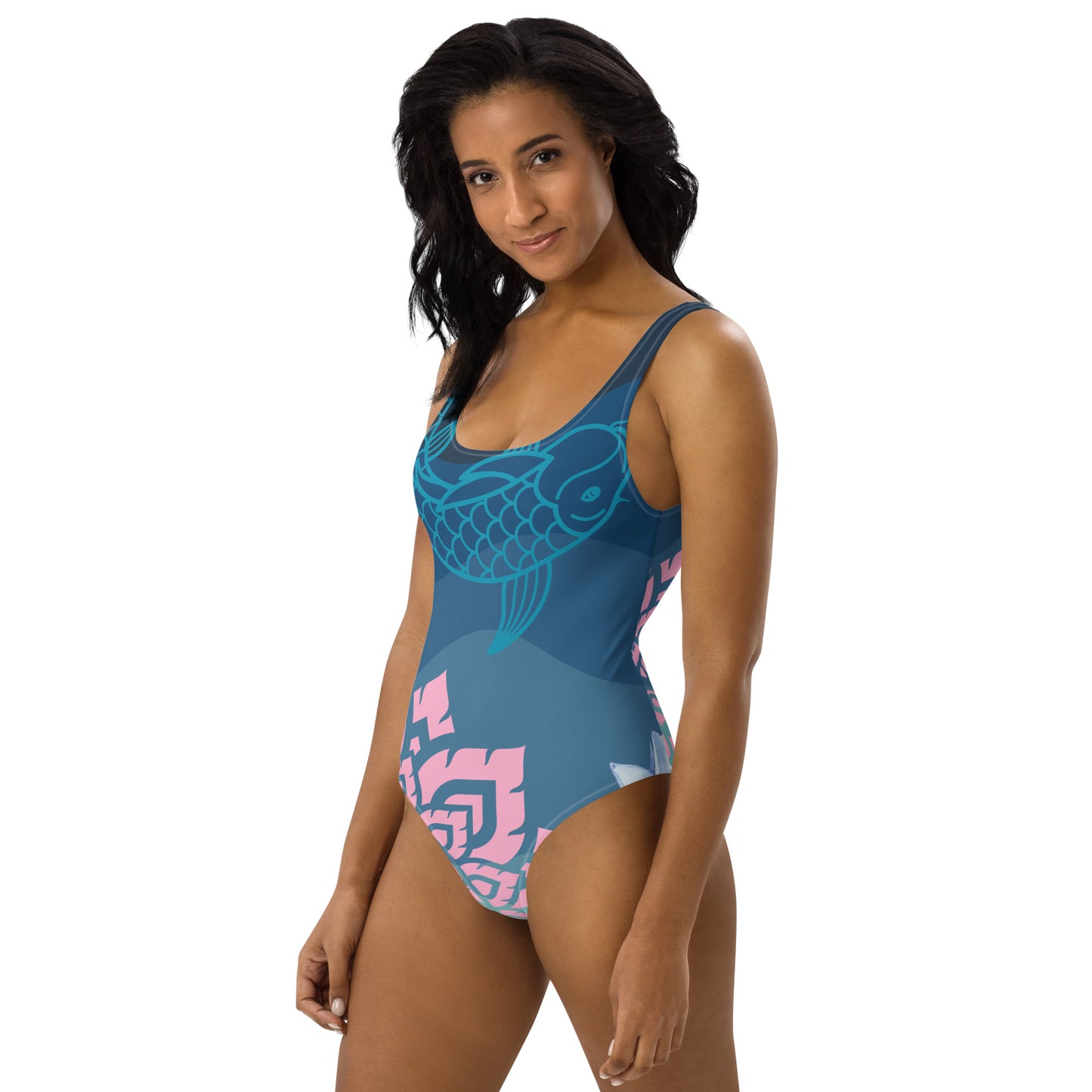 Lotus Dream - One-Piece Swimsuit - Chlorine Resistant - Double Front Layer ~ Sharon Dawn Collection (Sale Price: $60.99 CAD)