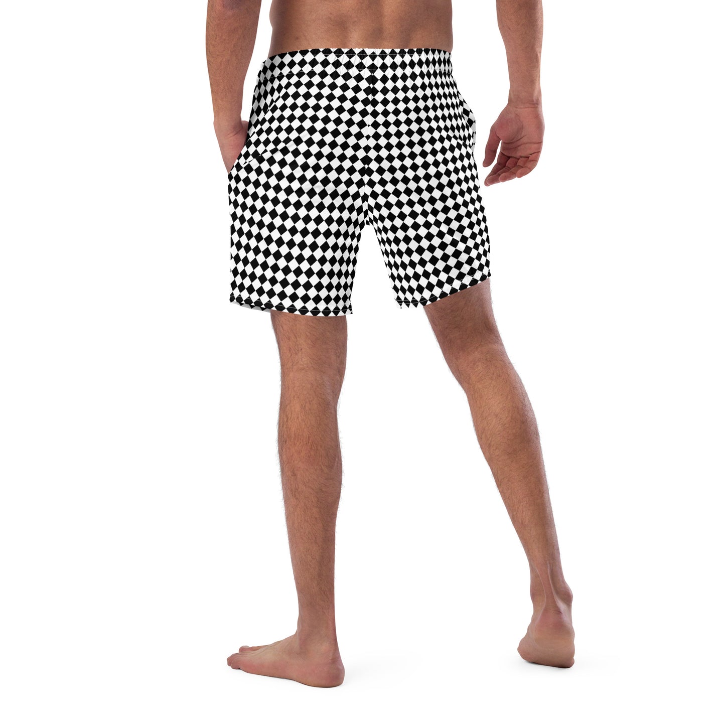 Black & White - Men's swim trunks ~ Sharon Dawn Collection