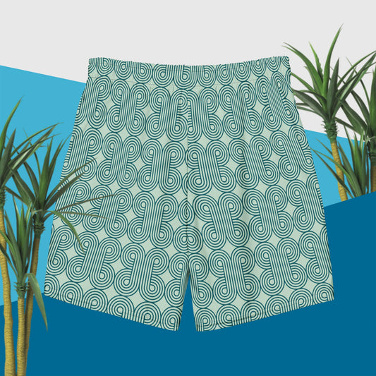 Lounging Geometric - Men's swim trunks ~ Sharon Dawn Collection