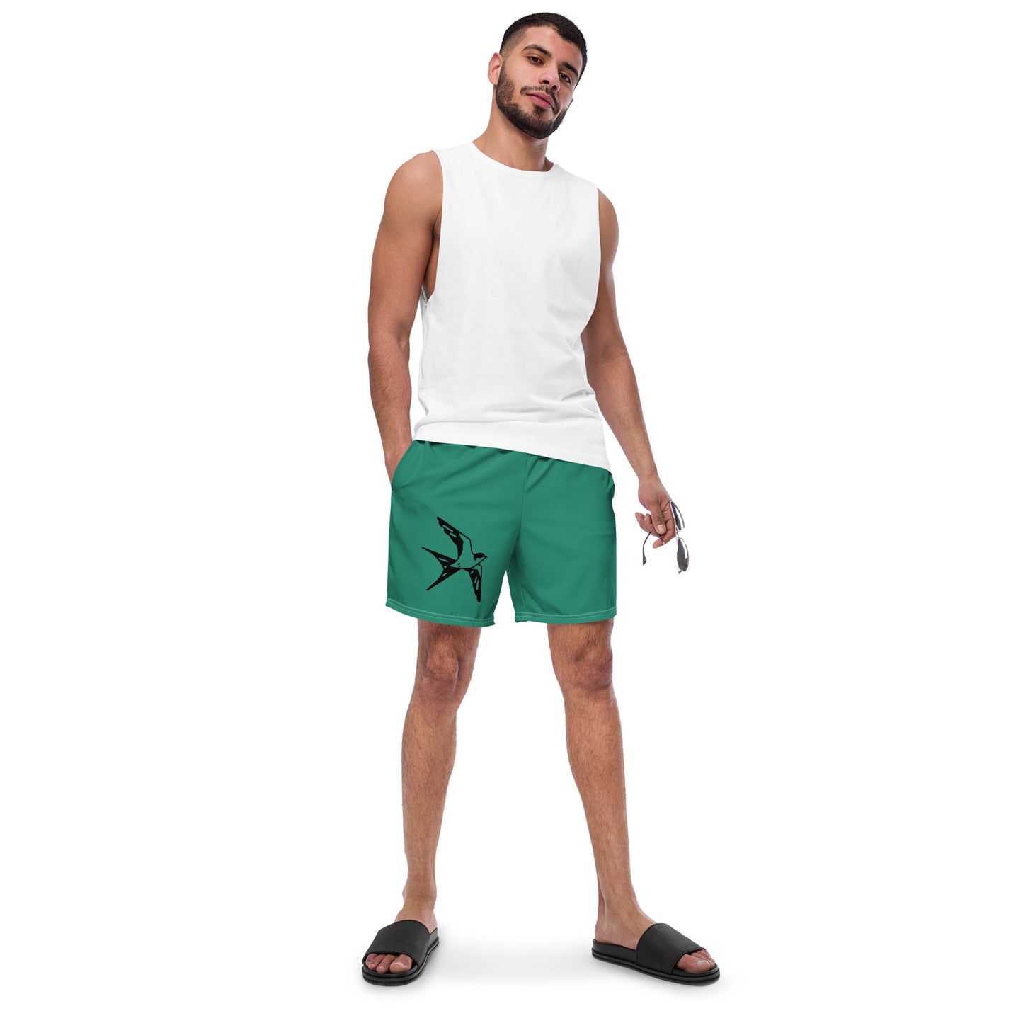 Sparrow - Men's swim trunks ~ Sharon Dawn Collection