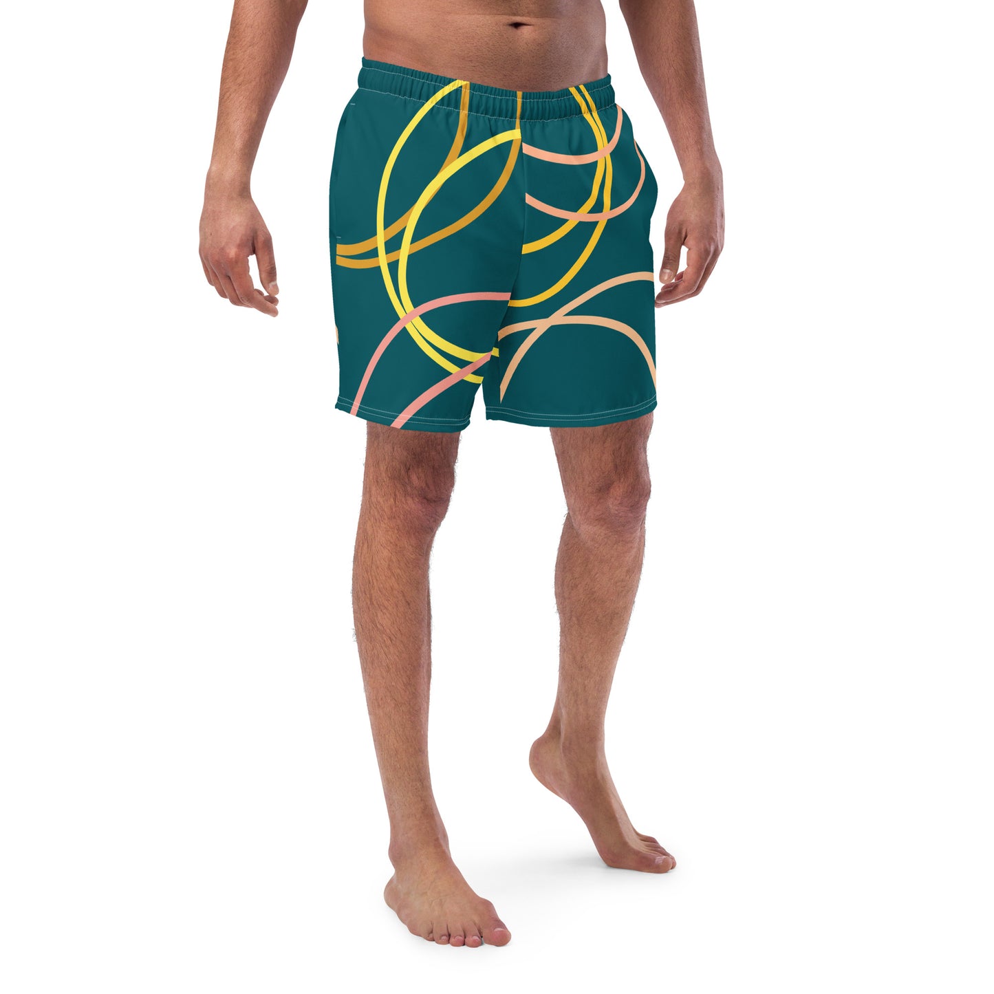 Arc Sketch - Men's swim trunks ~ Sharon Dawn Collection