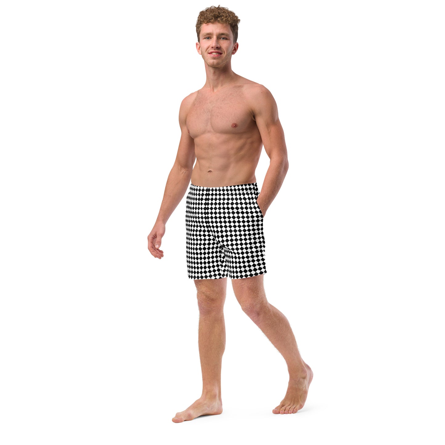 Black & White - Men's swim trunks ~ Sharon Dawn Collection