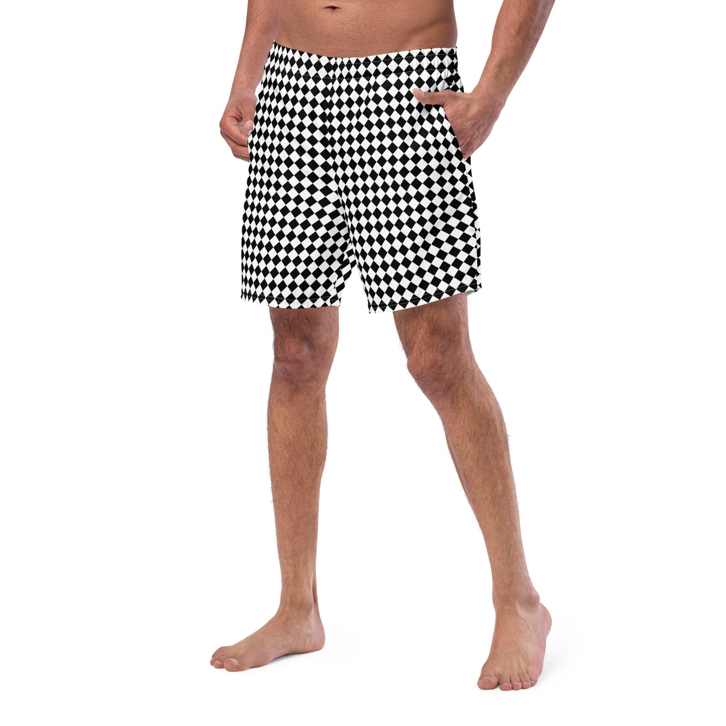 Black & White - Men's swim trunks ~ Sharon Dawn Collection