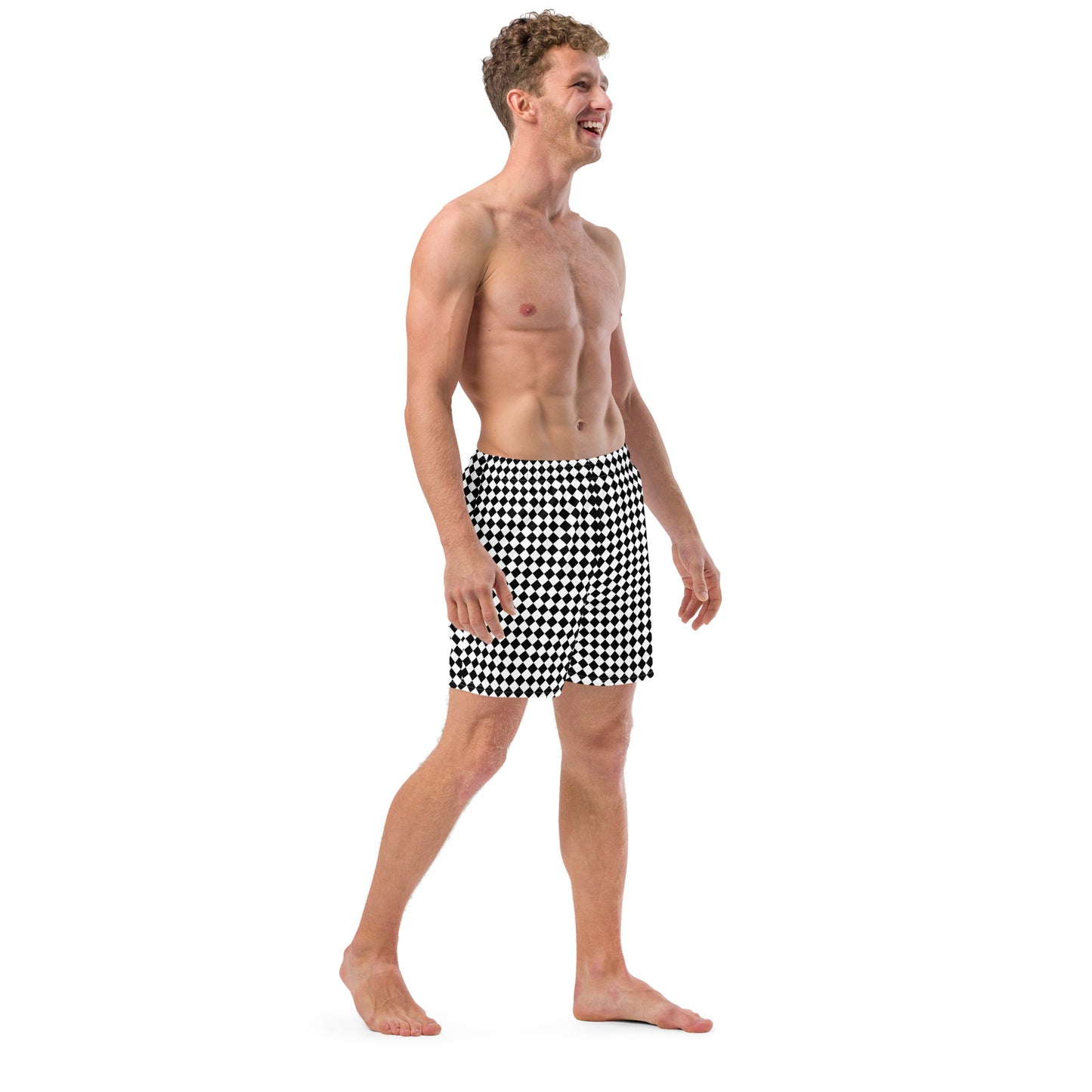 Black & White - Men's swim trunks ~ Sharon Dawn Collection