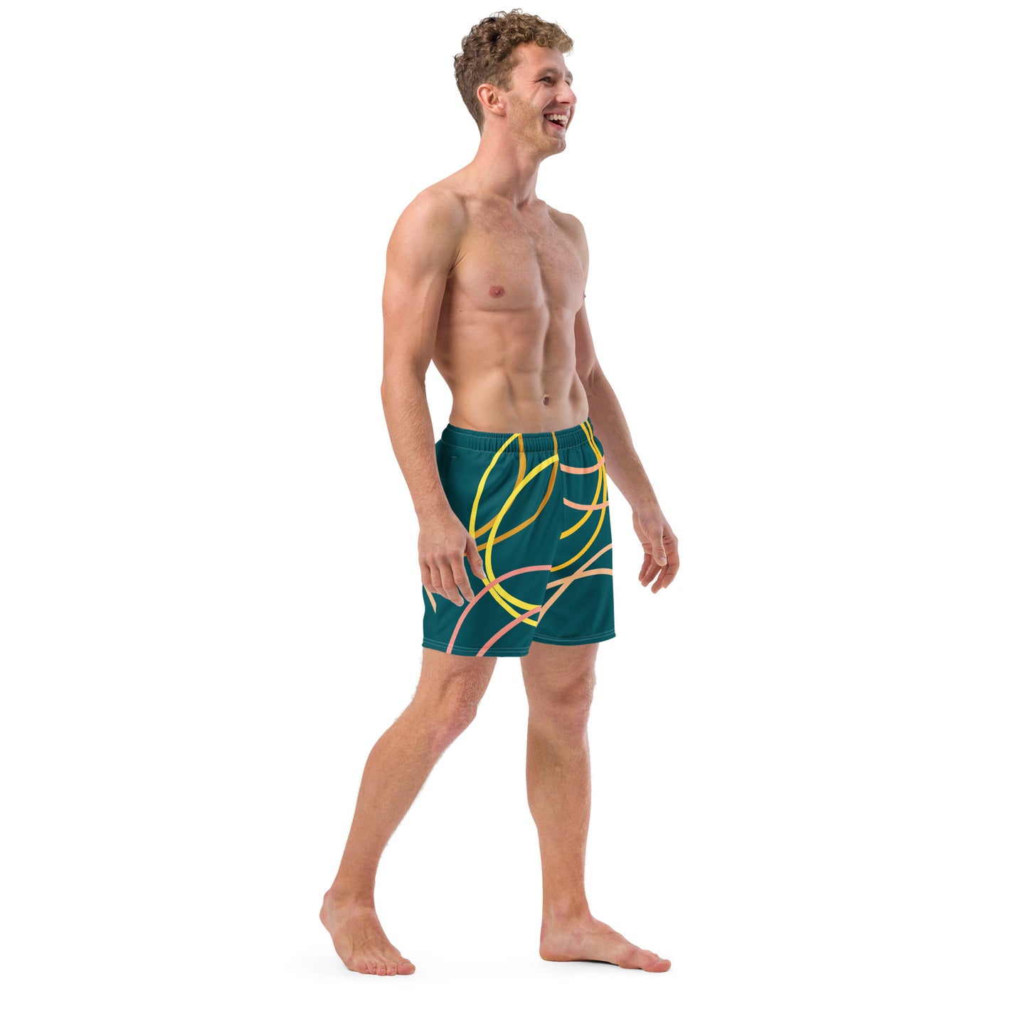 Arc Sketch - Men's swim trunks ~ Sharon Dawn Collection