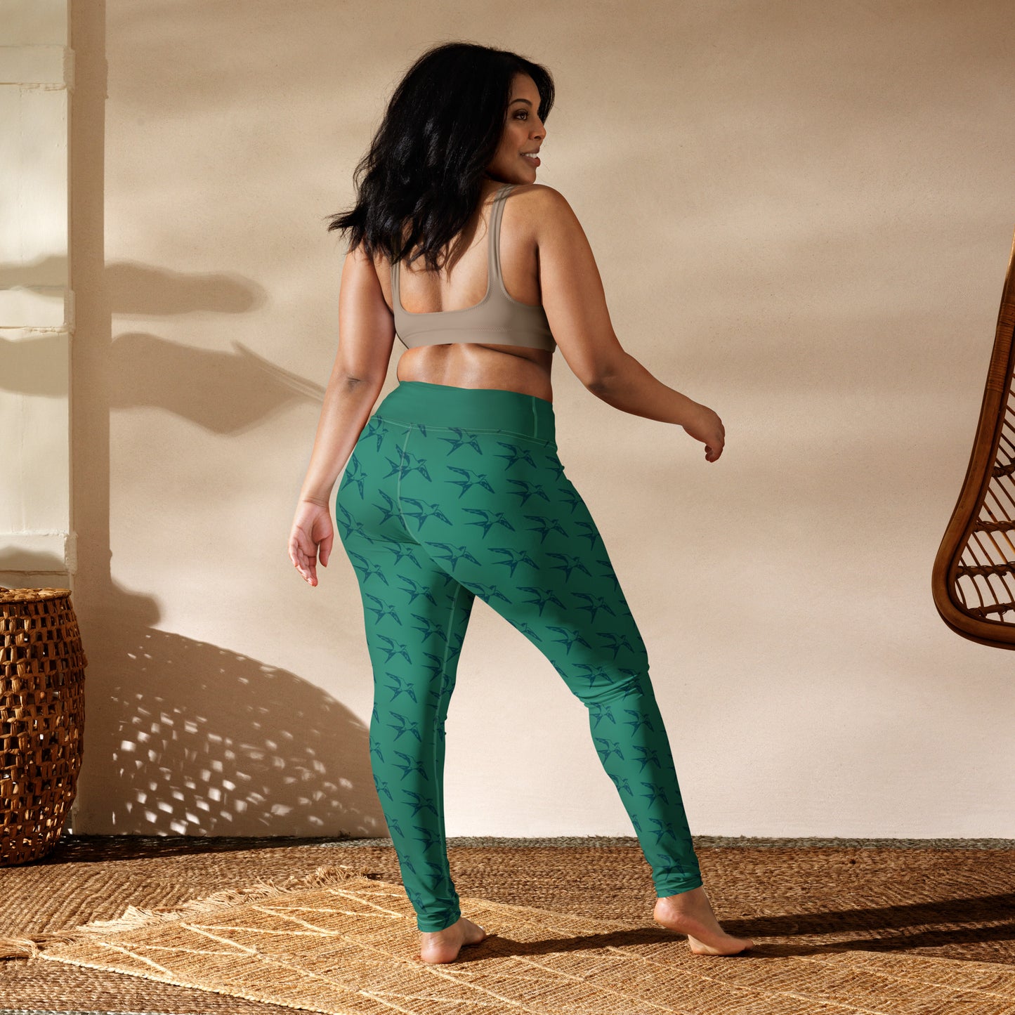 Blue Sparrow - Yoga Leggings ~ Sharon Dawn Collection