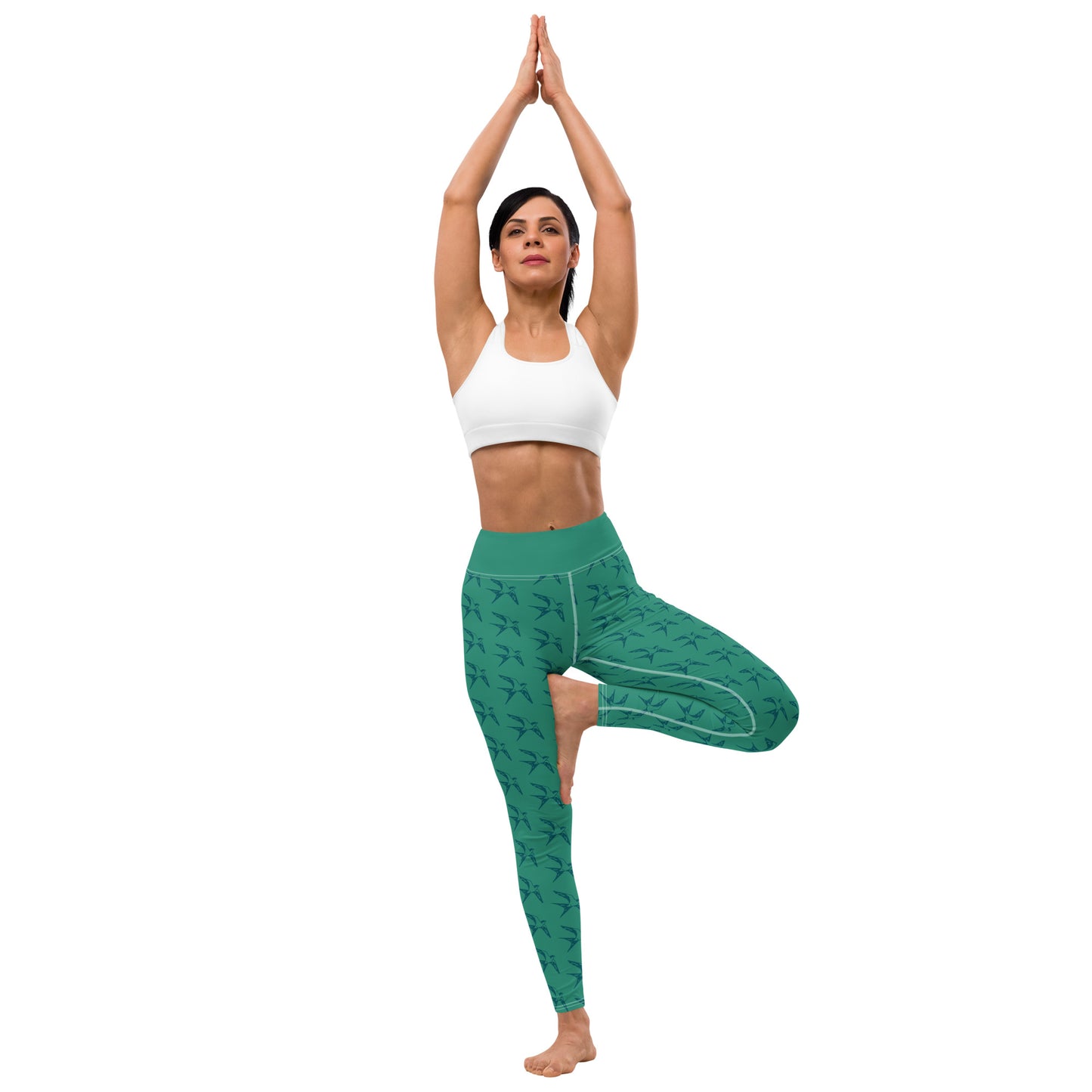 Blue Sparrow - Yoga Leggings ~ Sharon Dawn Collection