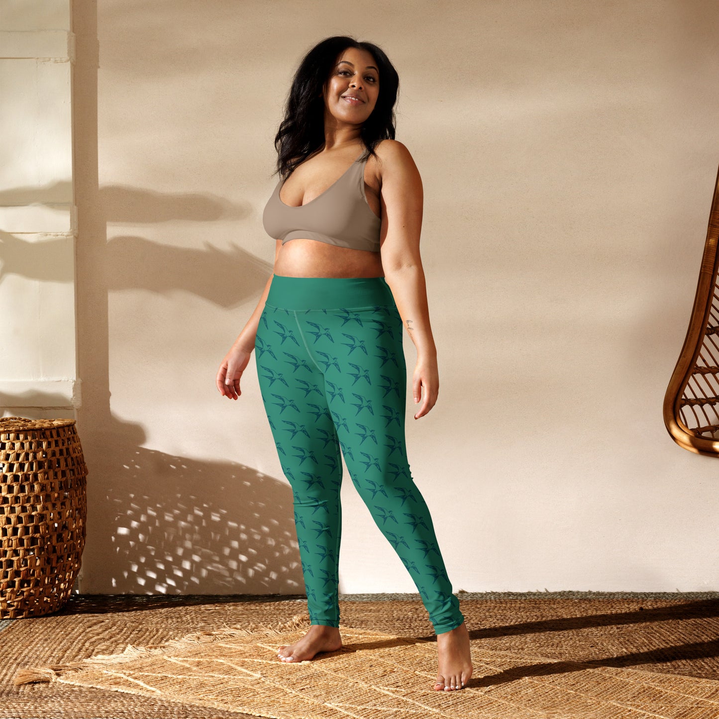 Blue Sparrow - Yoga Leggings ~ Sharon Dawn Collection