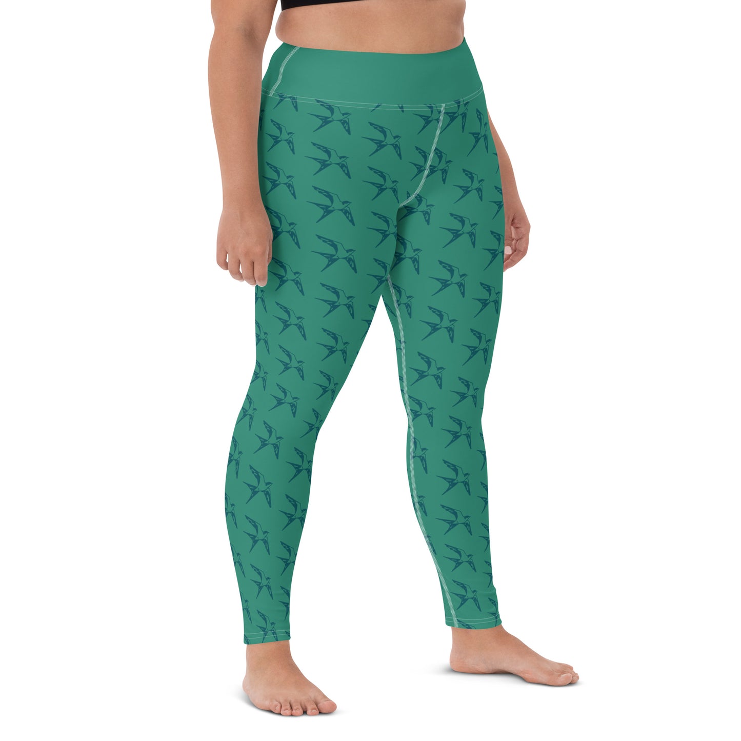 Blue Sparrow - Yoga Leggings ~ Sharon Dawn Collection