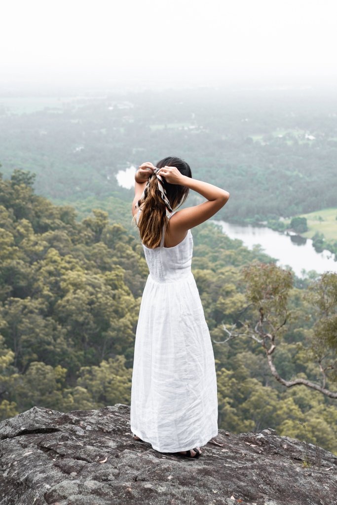 Daria Linen Dress | White - Made in Bali/Designed in Victoria, BC