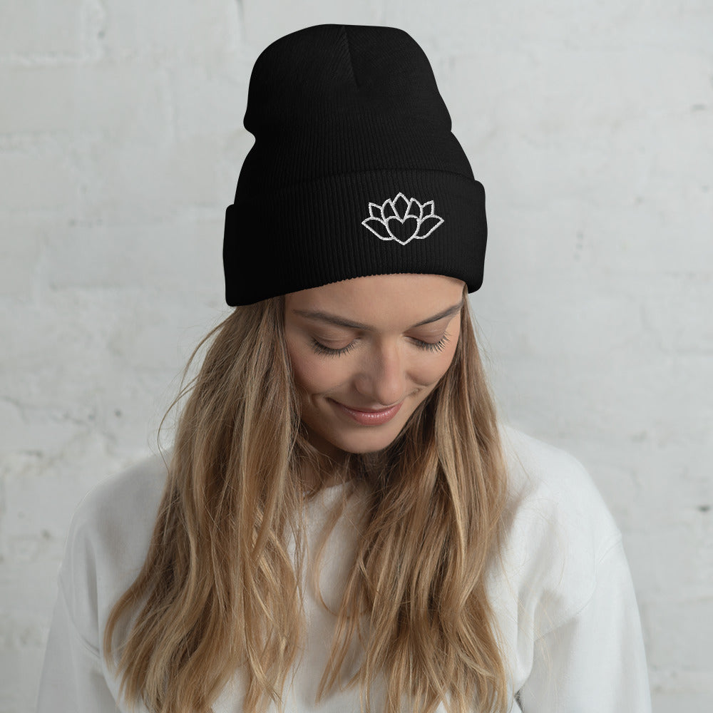 Flower Heart - Cuffed Beanie ~ Sharon Dawn Collection (Sale Price: $34.99 CAD)