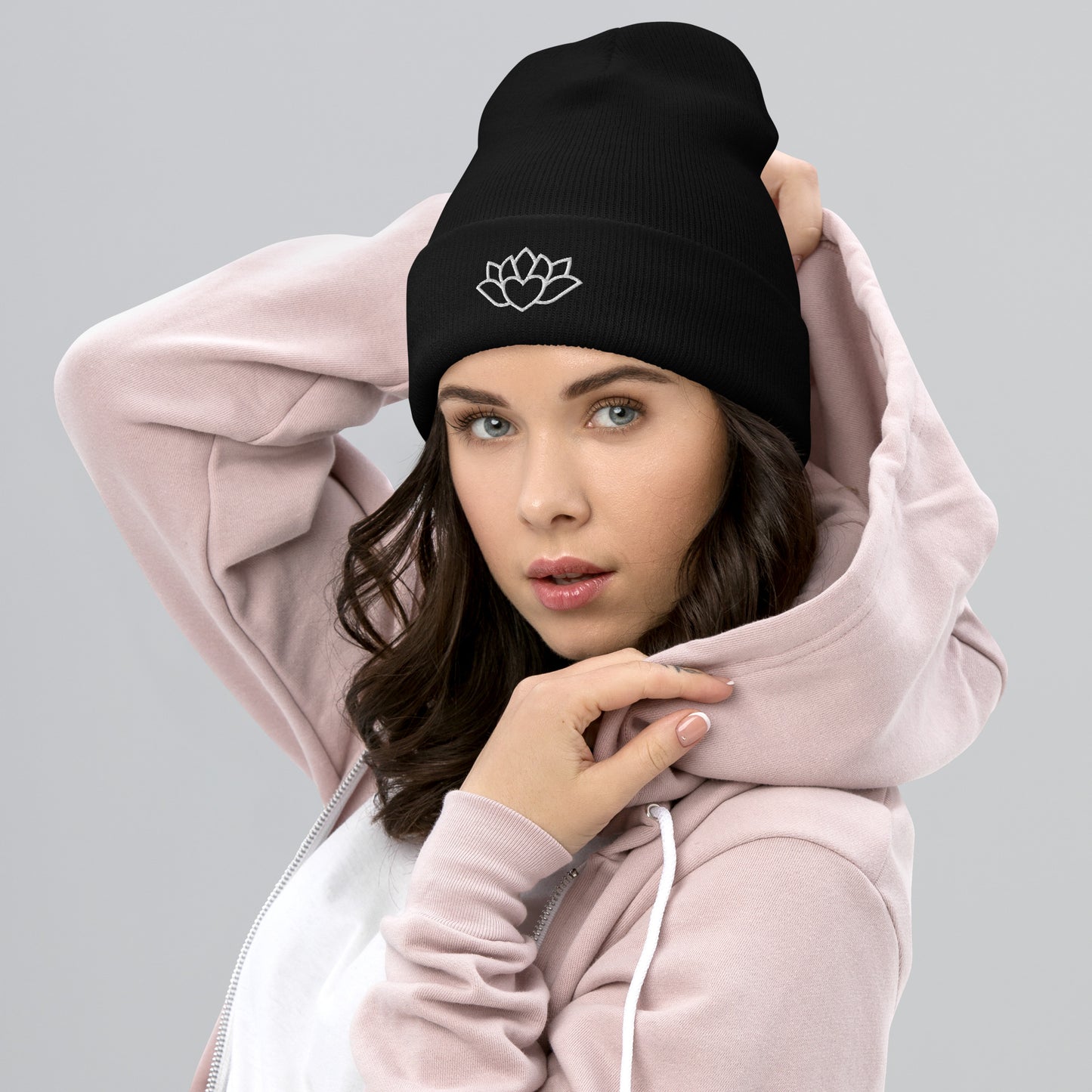 Flower Heart - Cuffed Beanie ~ Sharon Dawn Collection (Sale Price: $34.99 CAD)