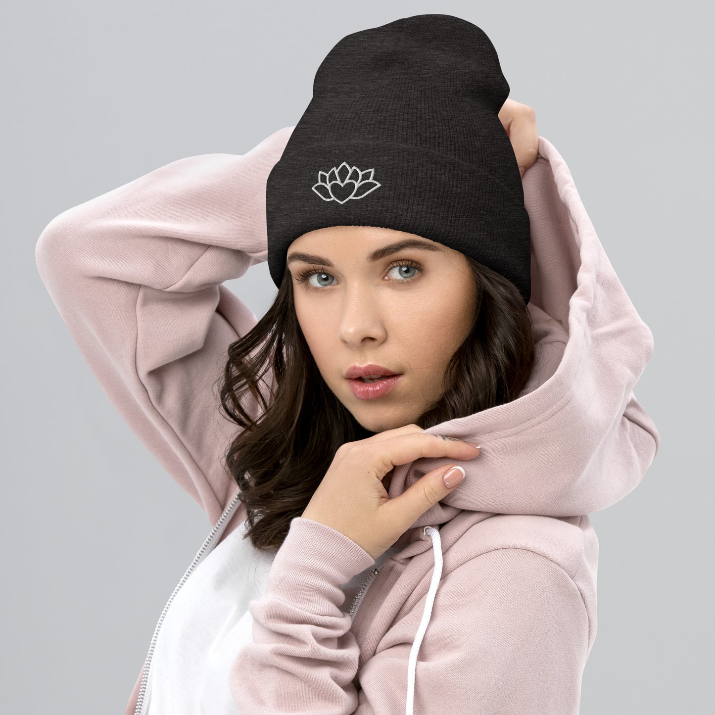 Flower Heart - Cuffed Beanie ~ Sharon Dawn Collection (Sale Price: $34.99 CAD)