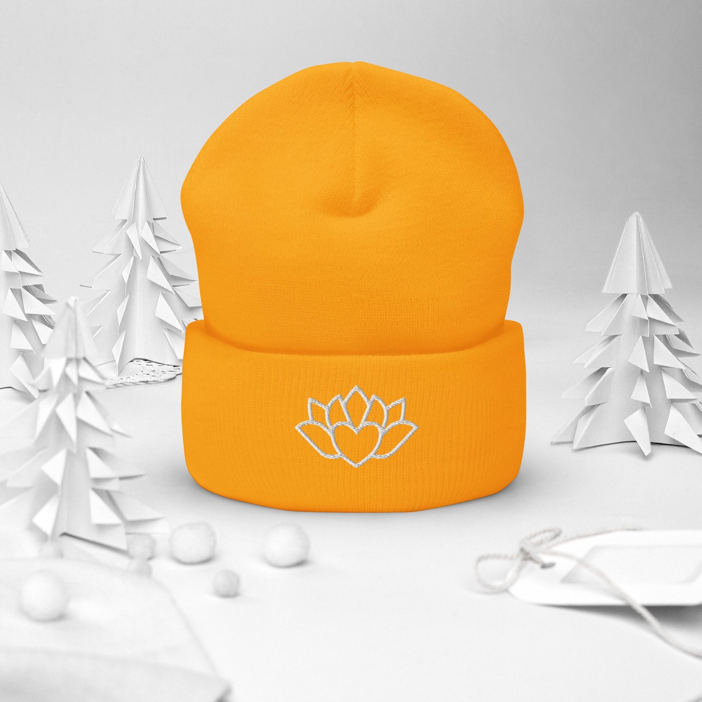 Flower Heart - Cuffed Beanie ~ Sharon Dawn Collection (Sale Price: $34.99 CAD)