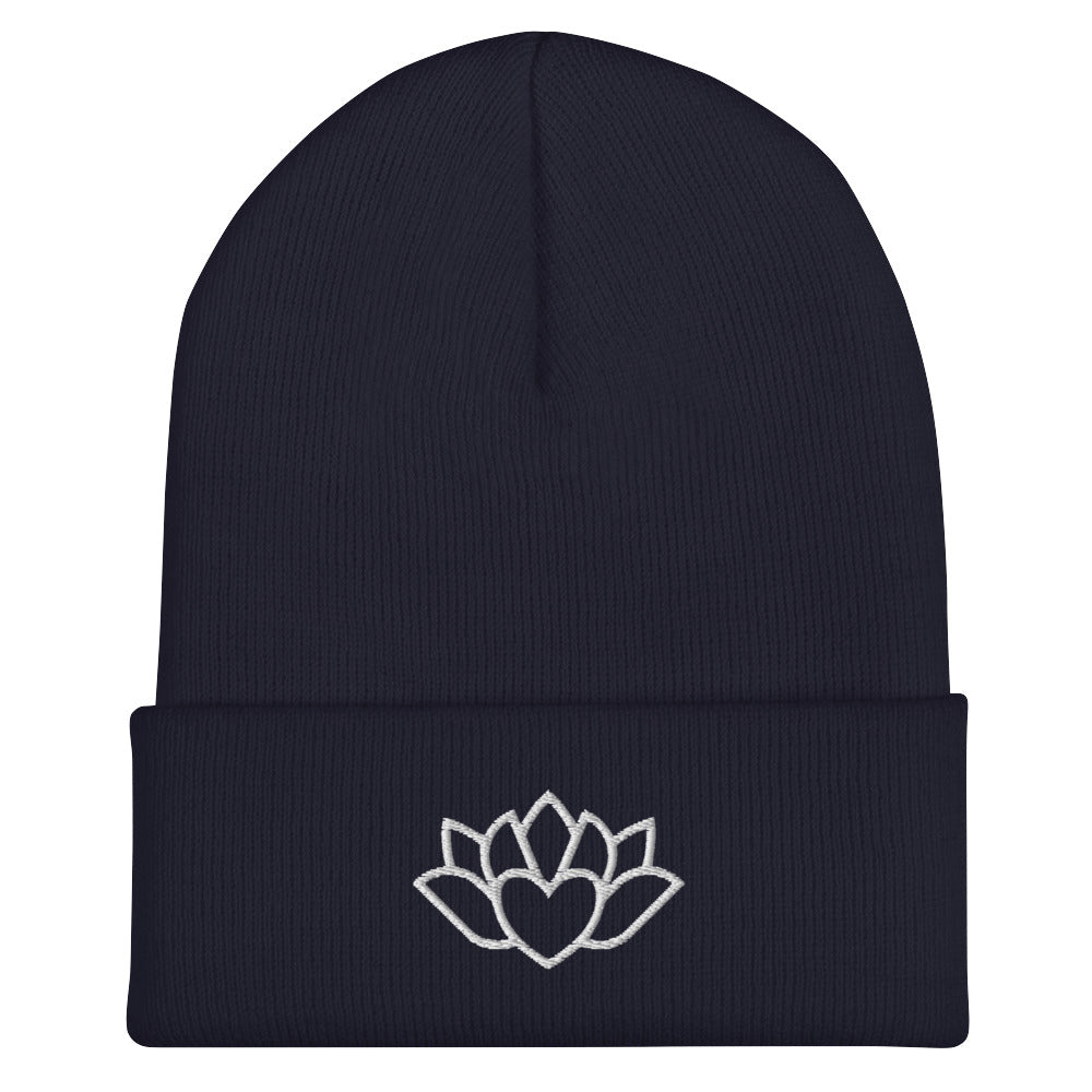 Flower Heart - Cuffed Beanie ~ Sharon Dawn Collection (Sale Price: $34.99 CAD)