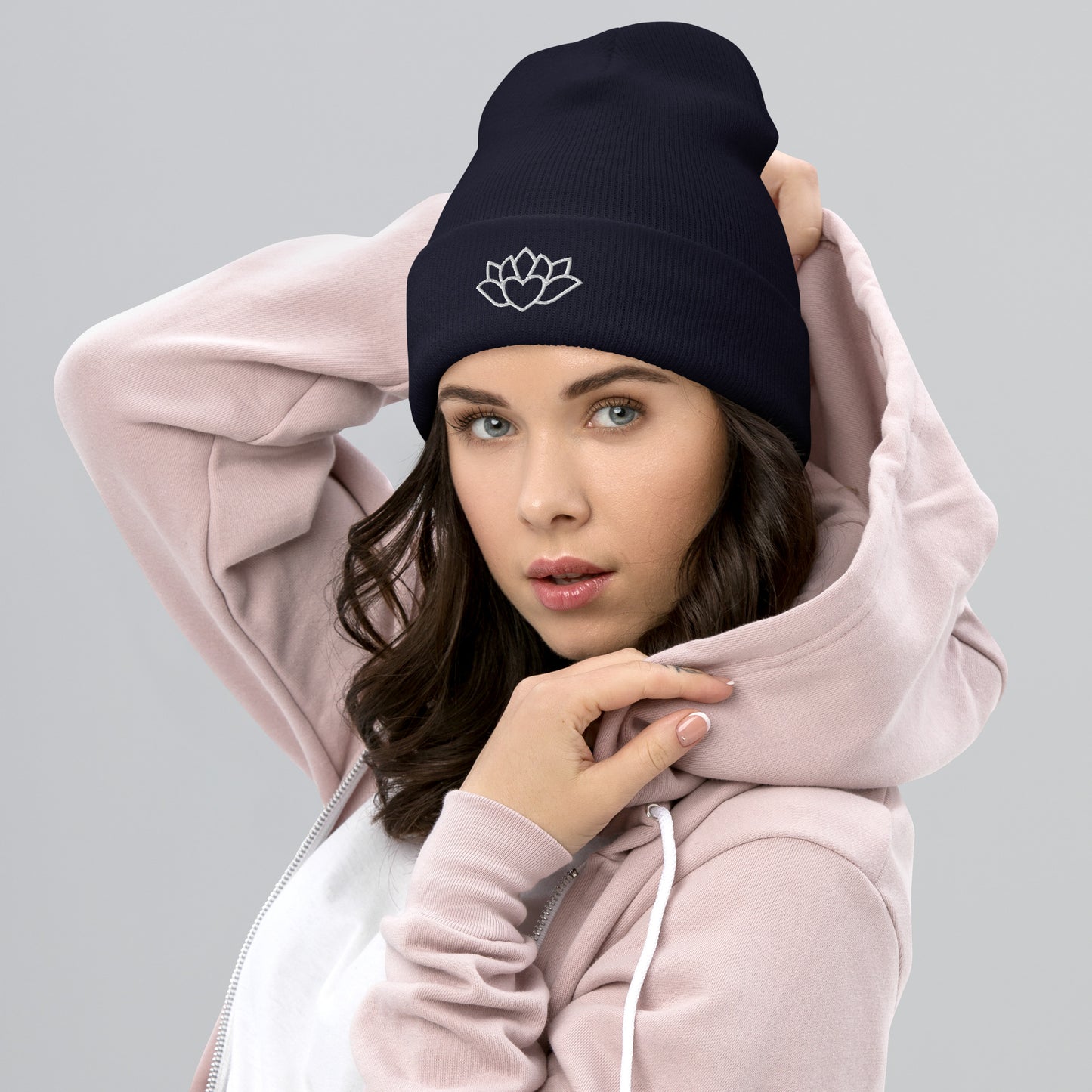 Flower Heart - Cuffed Beanie ~ Sharon Dawn Collection (Sale Price: $34.99 CAD)