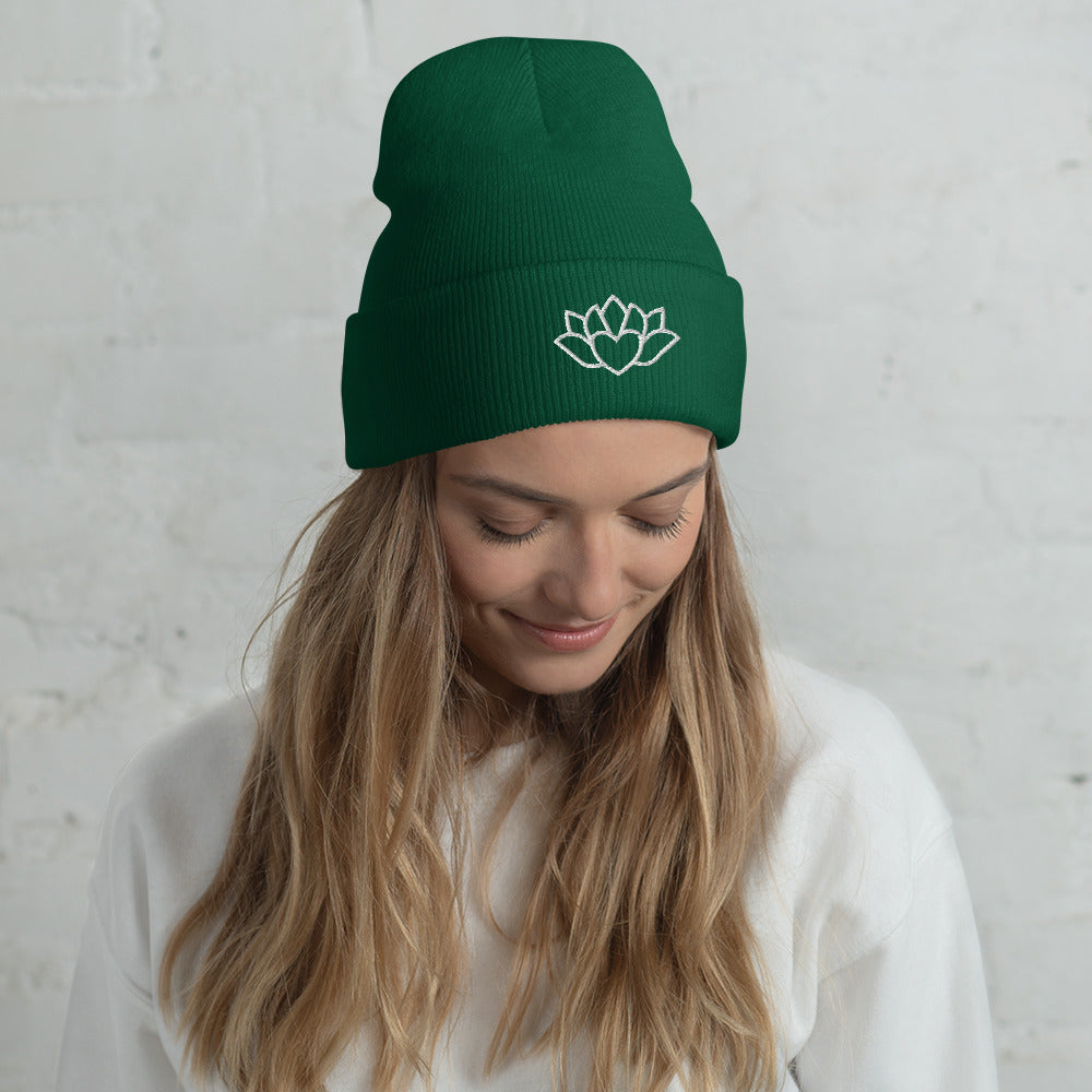 Flower Heart - Cuffed Beanie ~ Sharon Dawn Collection (Sale Price: $34.99 CAD)