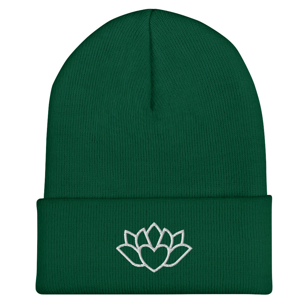 Flower Heart - Cuffed Beanie ~ Sharon Dawn Collection (Sale Price: $34.99 CAD)