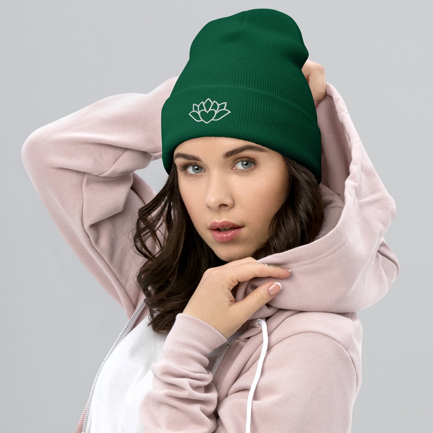 Flower Heart - Cuffed Beanie ~ Sharon Dawn Collection (Sale Price: $34.99 CAD)