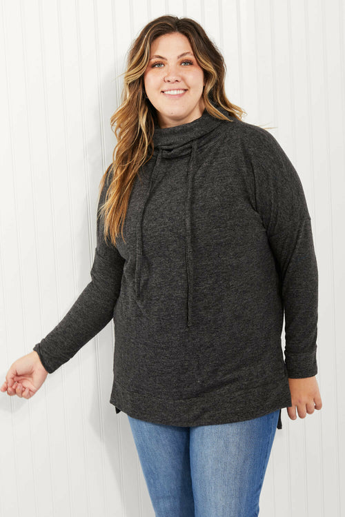Zenana Brushed Funnel Neck Sweater - Rayon/Poly/Spandex Sizes: XS - 3X) (Sale Price: $59.49 CAD)
