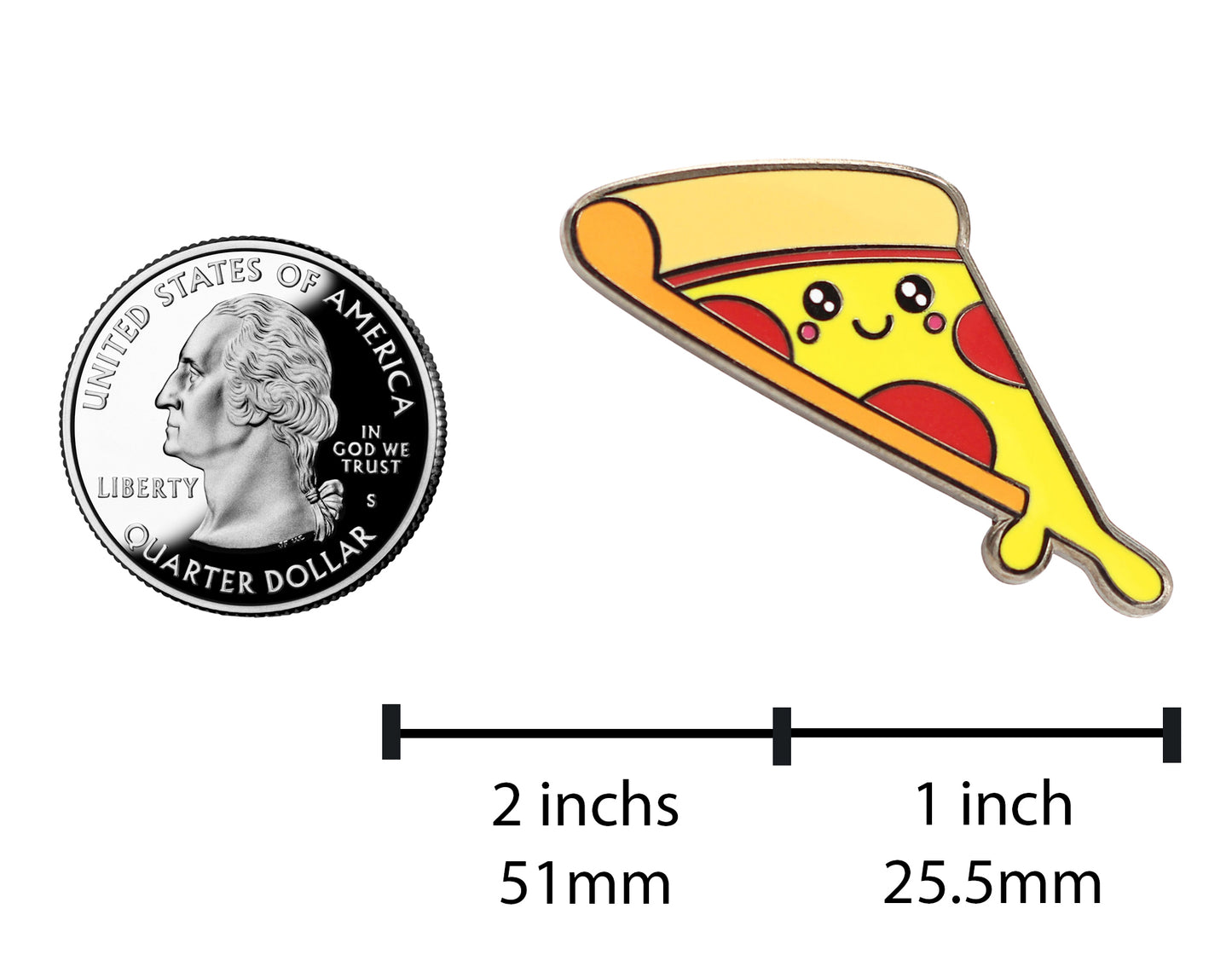 Gooey Pizza – Super Kawaii Food Enamel Pin - Limited Edition
