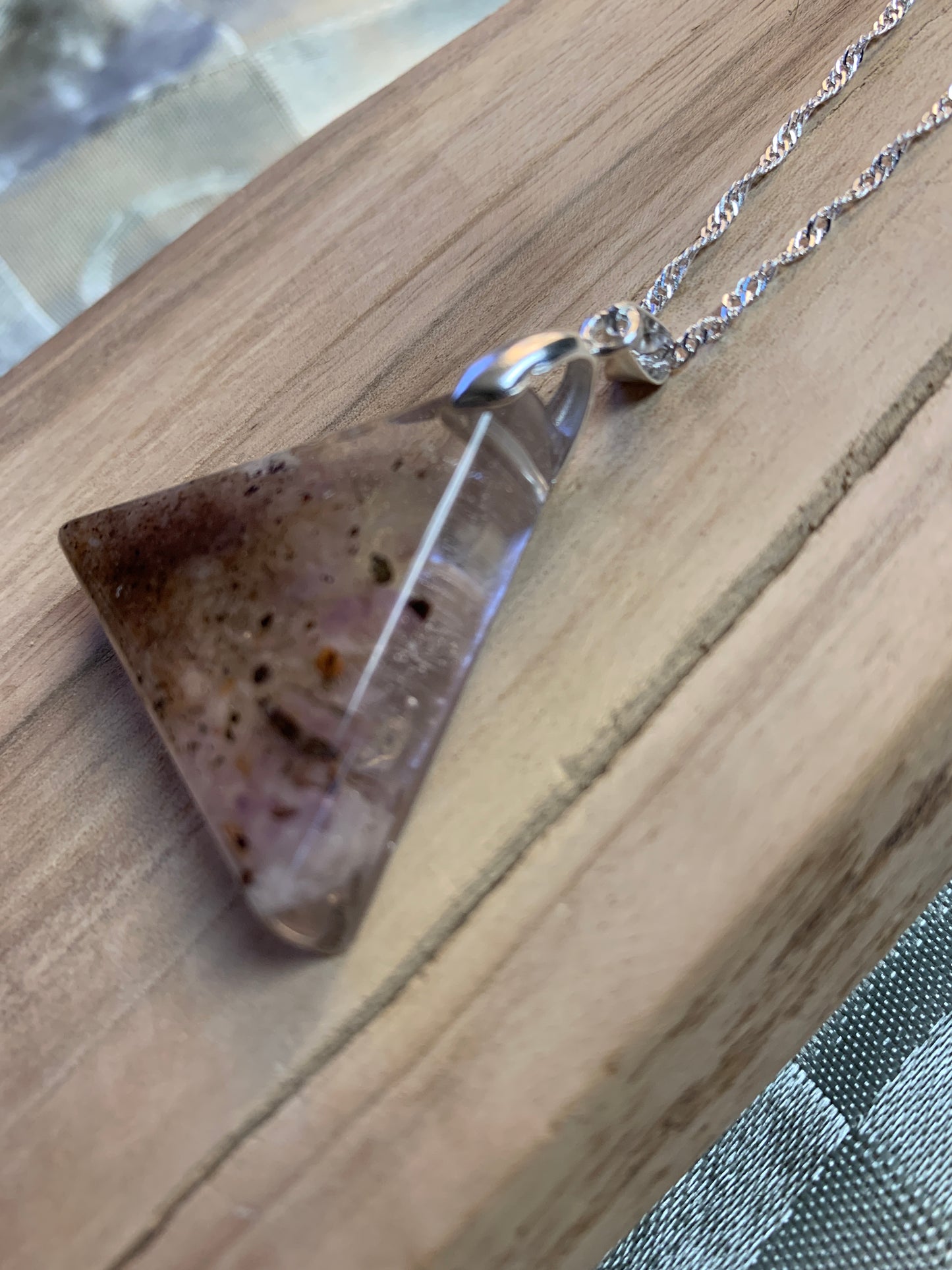 Love & Harmony - No. 2 - Amethyst & Clear Quartz Necklace