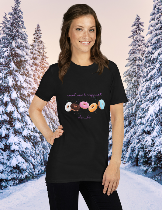 Emotional Support Donuts - Short-Sleeve Unisex T-Shirt ~ Sharon Dawn Collection (Sale Price: $44.20 CAD)