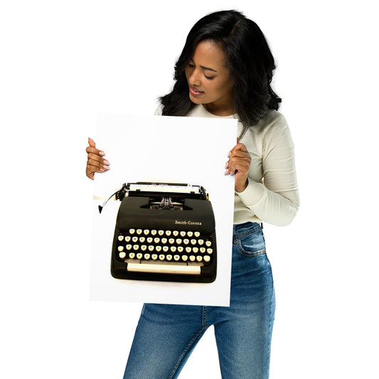 Grey Typewriter - Poster ~ Sharon Dawn Collection